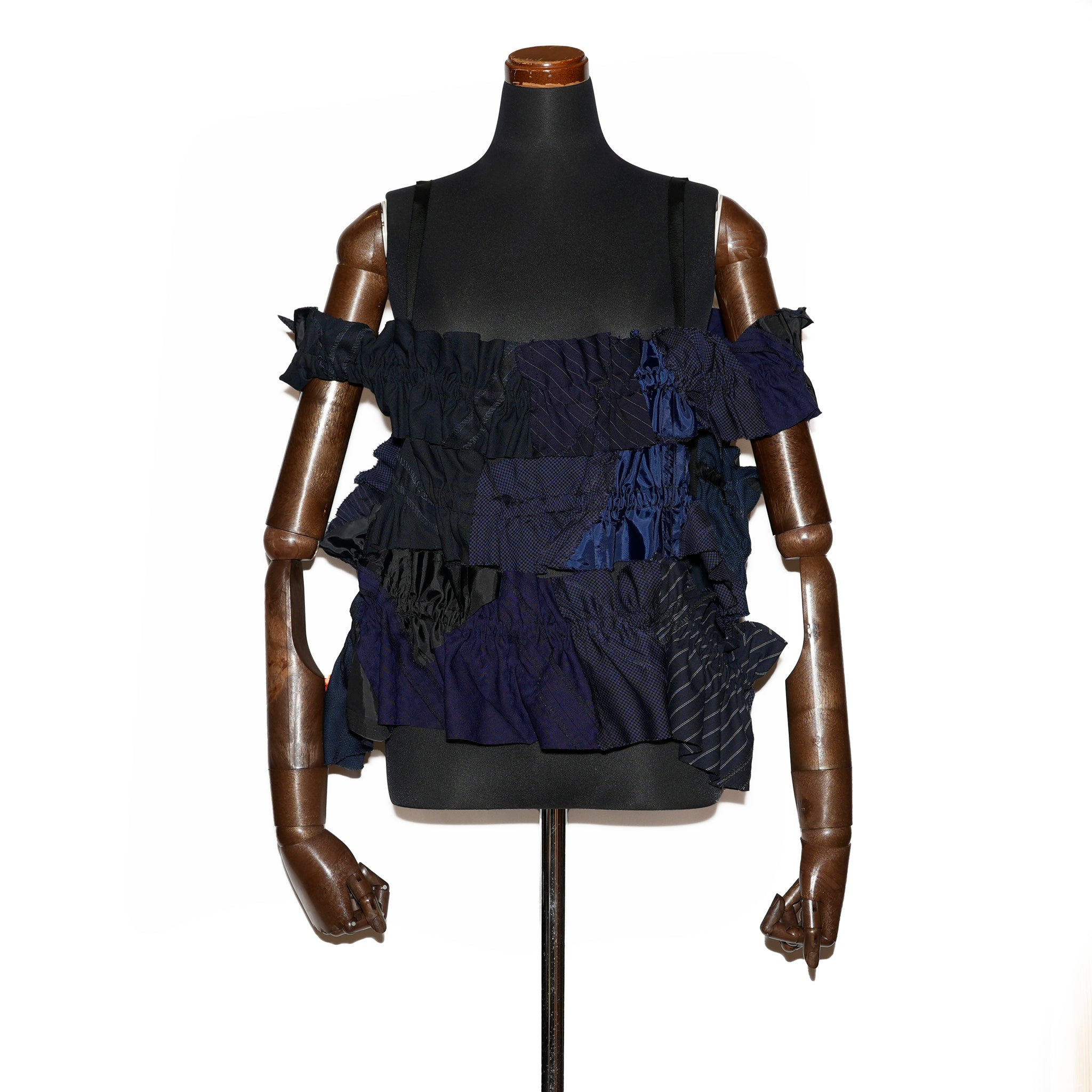 AT-234 | スーツパッチフリルキャミassort NVY | Color:Navy | Size-Free【REHERSALL_リハーズオール】【archive】