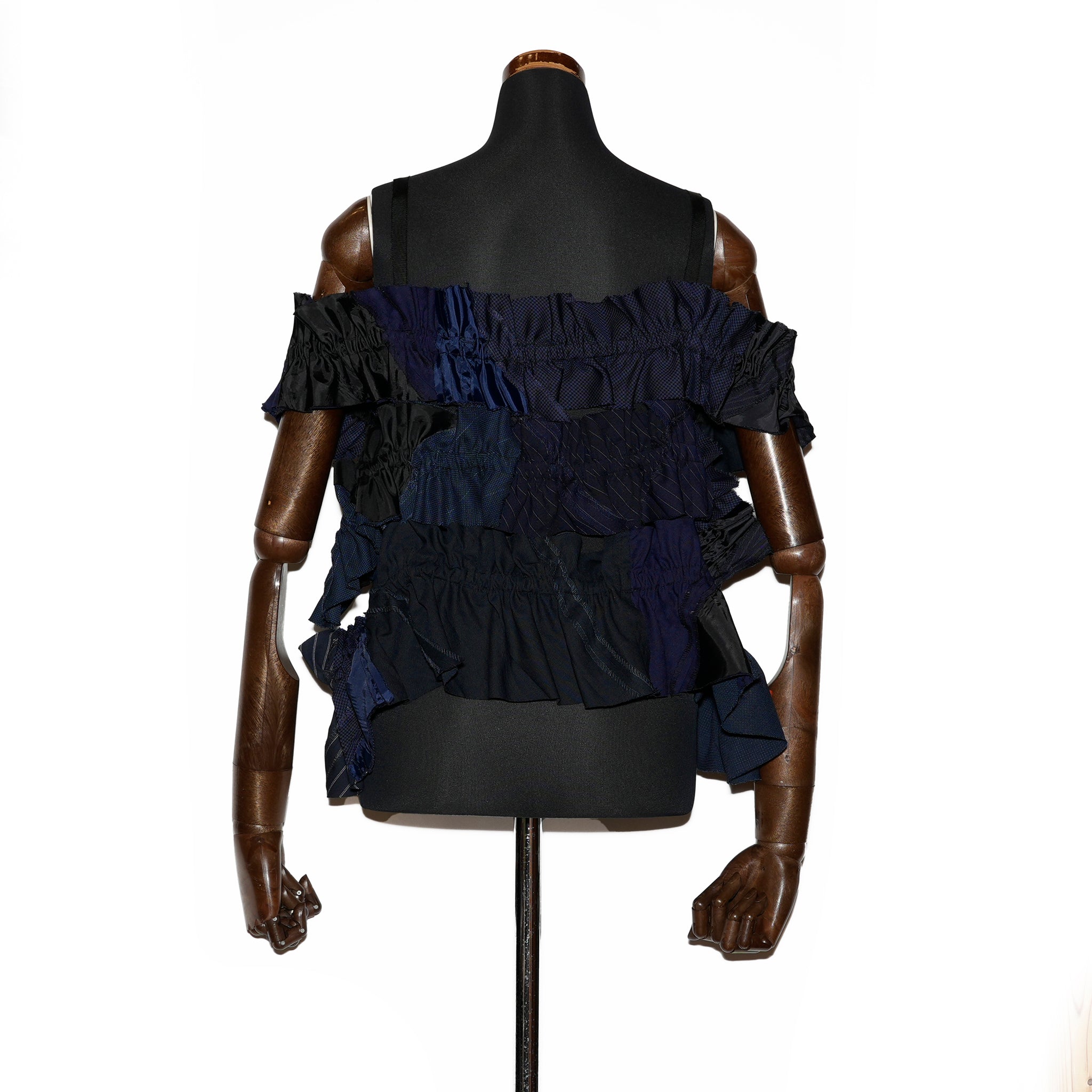 AT-234 | スーツパッチフリルキャミassort NVY | Color:Navy | Size-Free【REHERSALL_リハーズオール】【archive】
