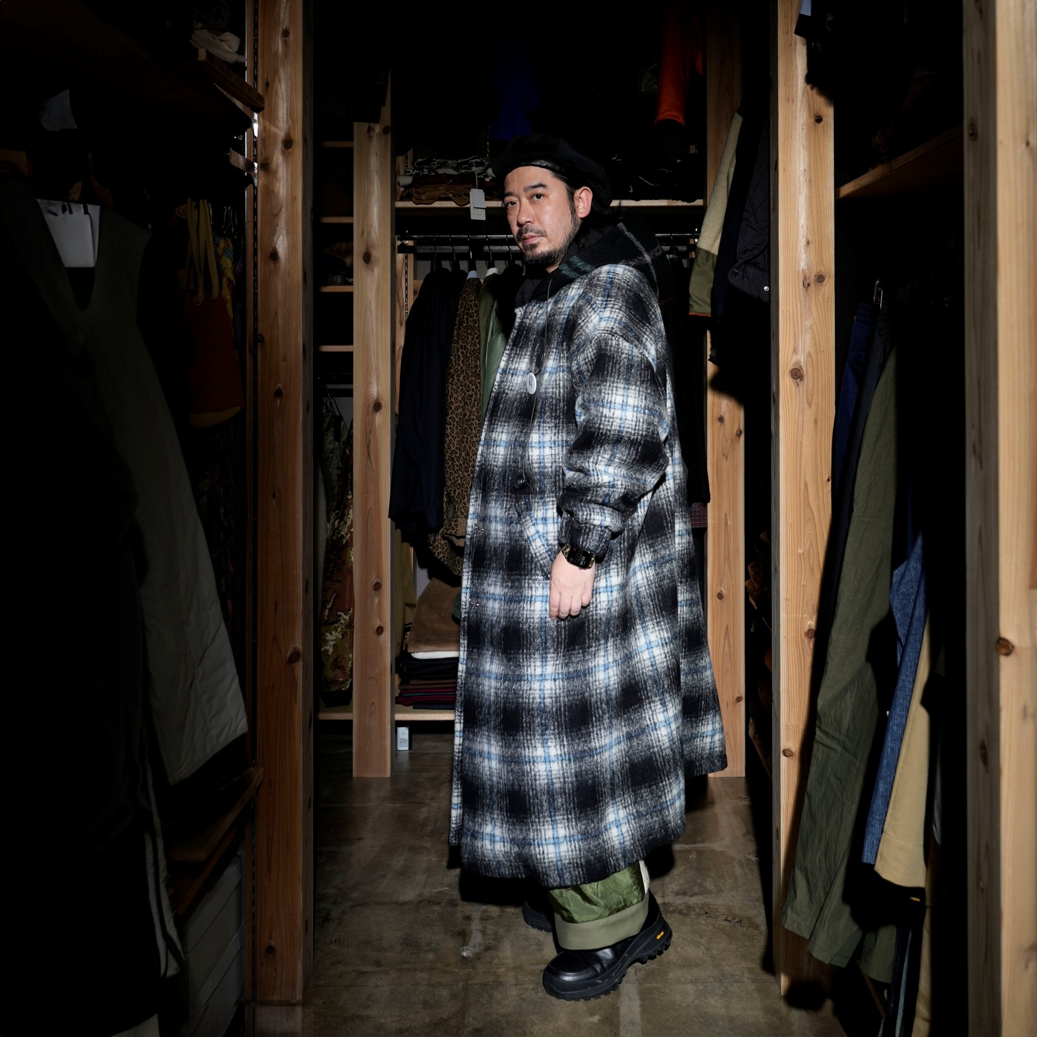 SF24AW-06_BLACK | Wool Shaggy Coach Coat | Color:Black【STOF_ストフ】【archive】