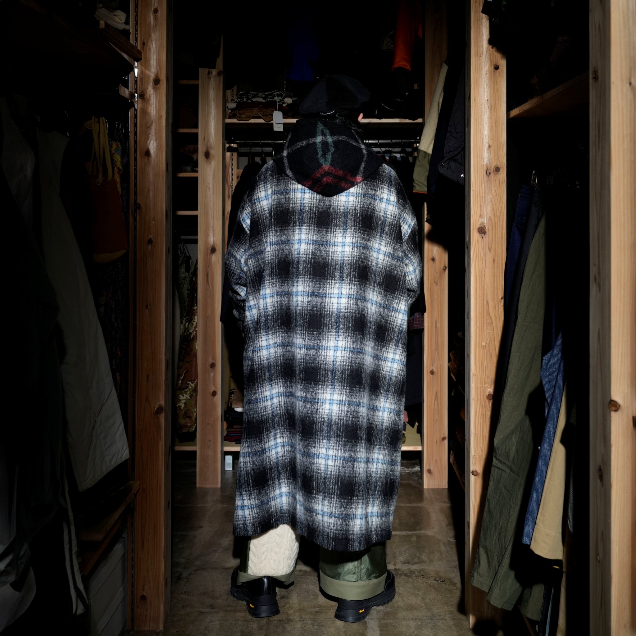 SF24AW-06_BLACK | Wool Shaggy Coach Coat | Color:Black【STOF_ストフ】【archive】