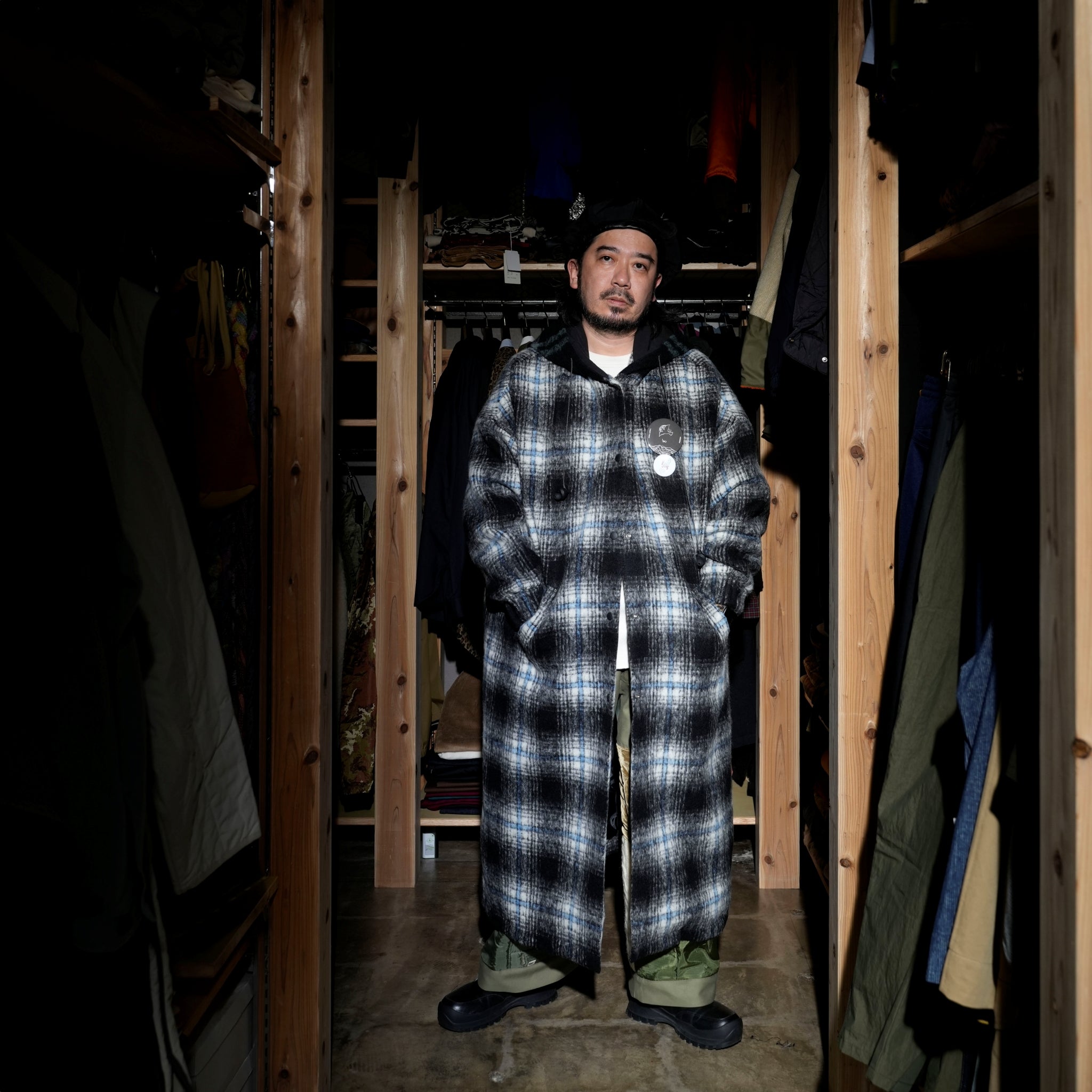 SF24AW-06_BLACK | Wool Shaggy Coach Coat | Color:Black【STOF_ストフ】【archive】