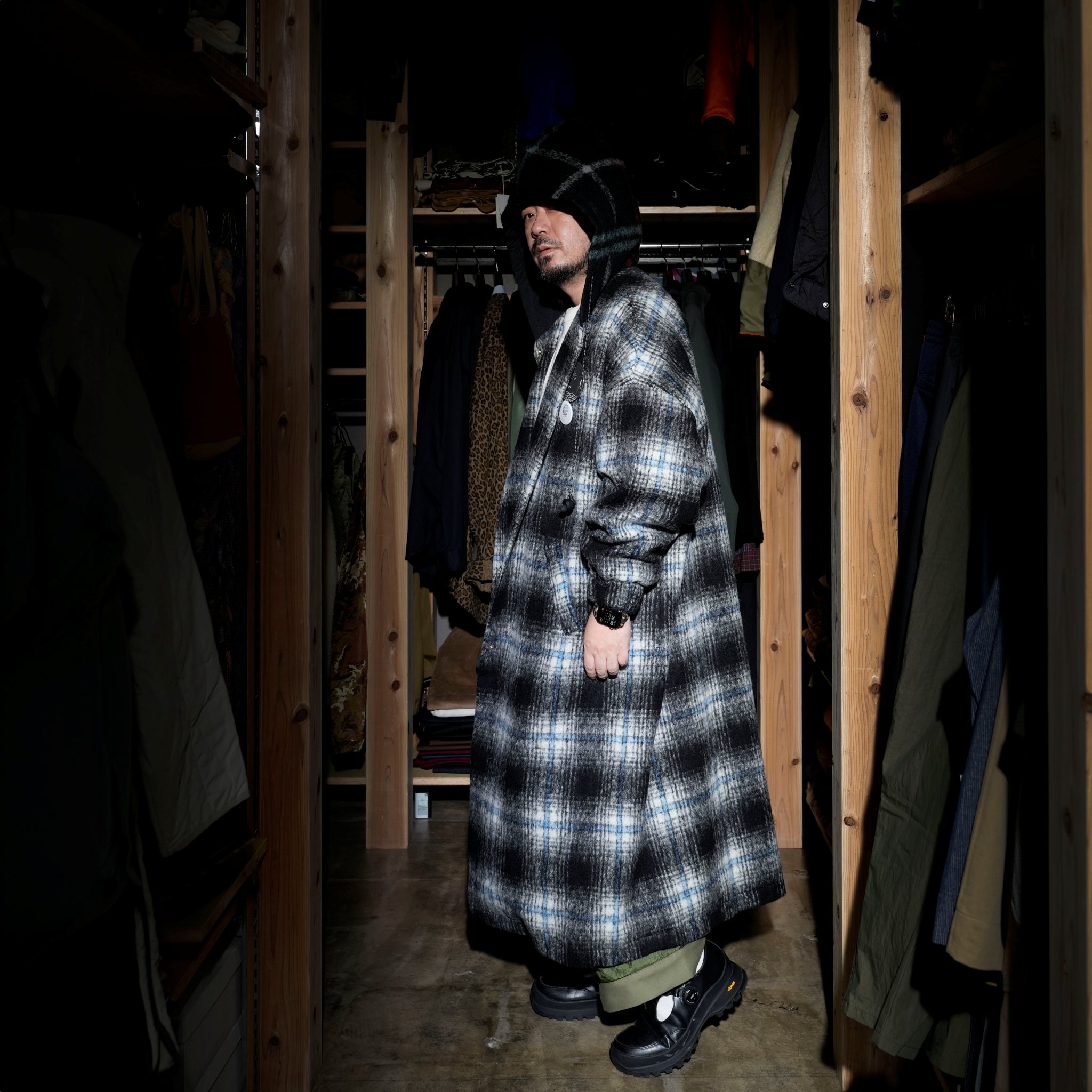 SF24AW-06_BLACK | Wool Shaggy Coach Coat | Color:Black【STOF_ストフ】【archive】