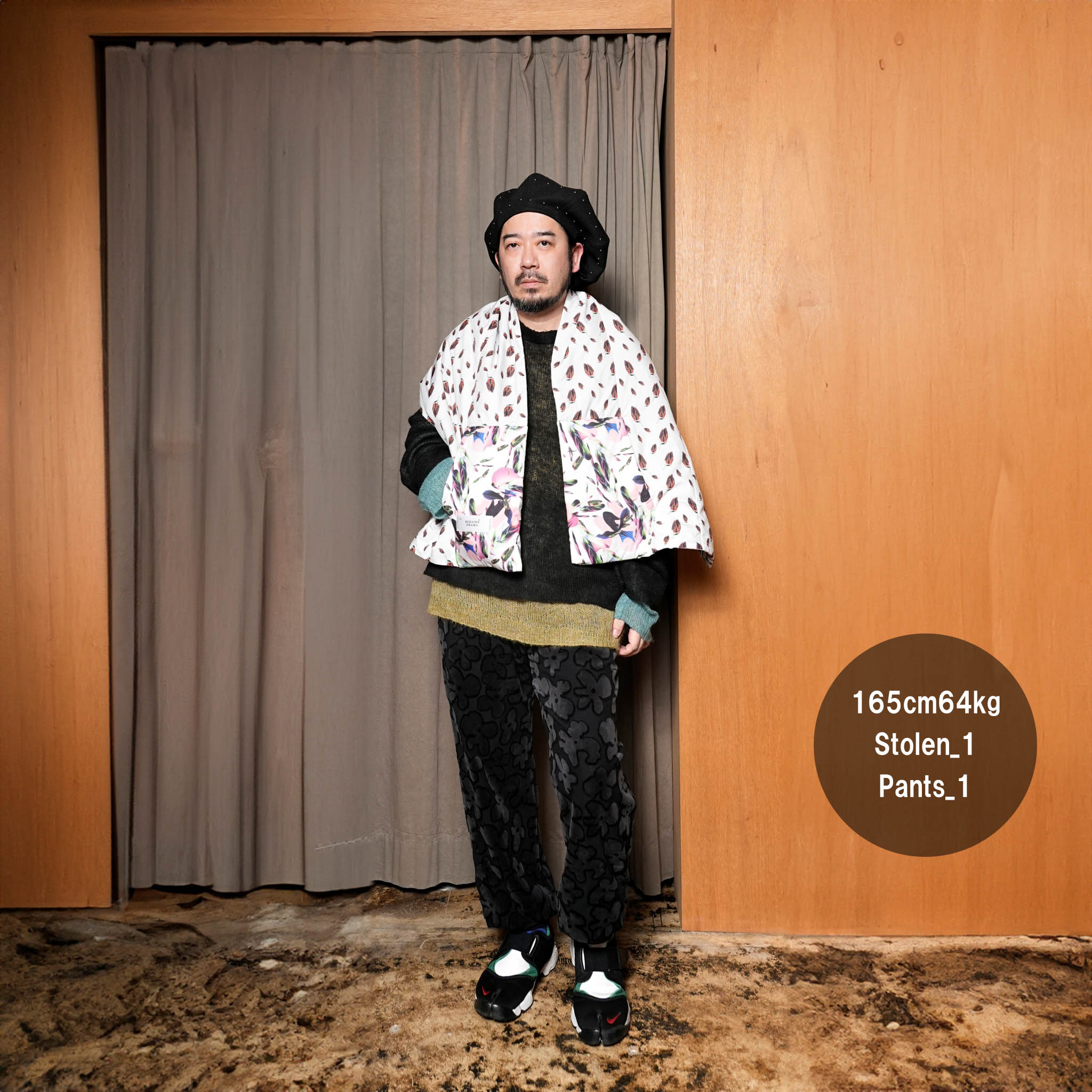 BSD24AW-02_WHITE | Flower Down Stole | Color:White【BEDSIDEDRAMA_ベッドサイドドラマ】