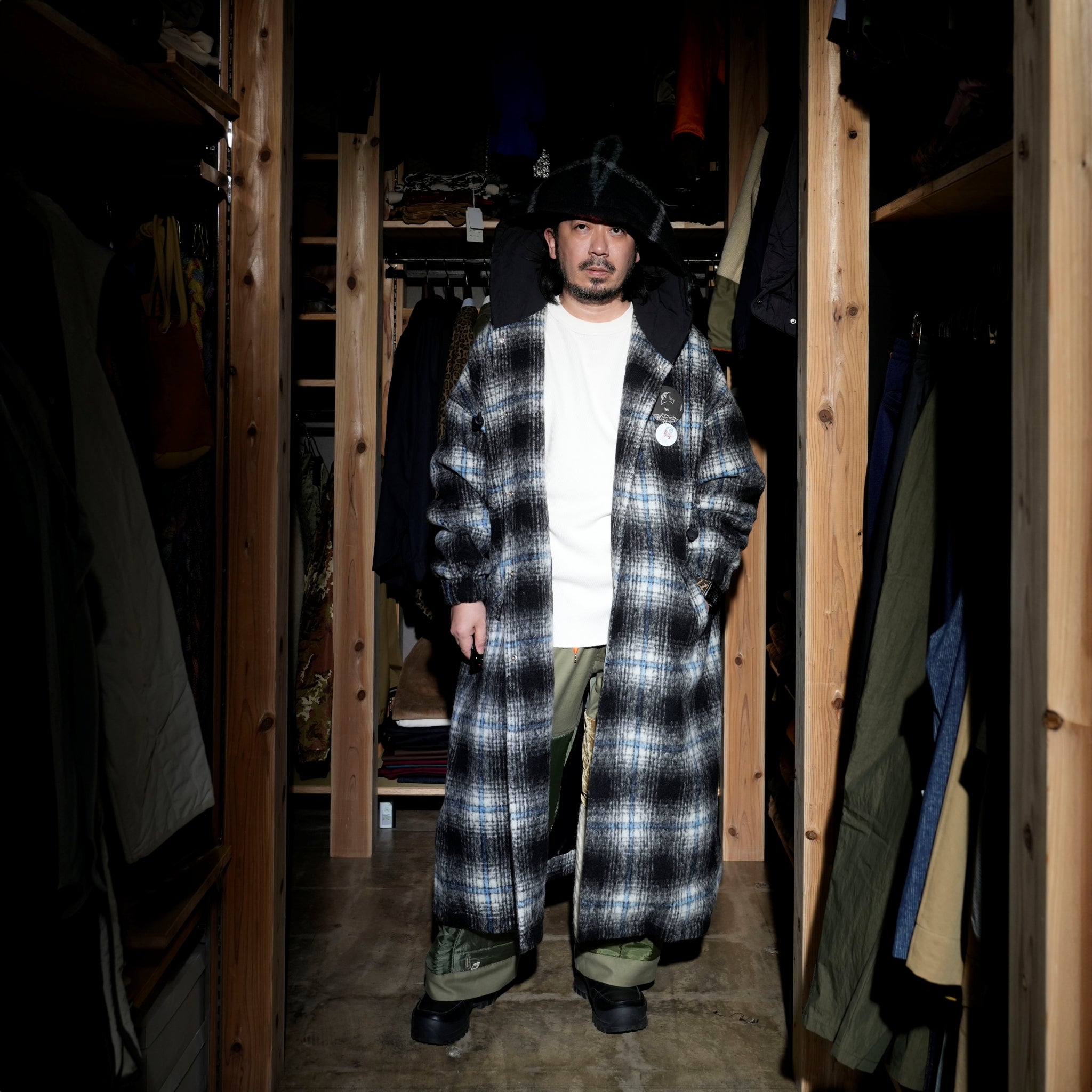 SF24AW-06_BLACK | Wool Shaggy Coach Coat | Color:Black【STOF_ストフ】【archive】