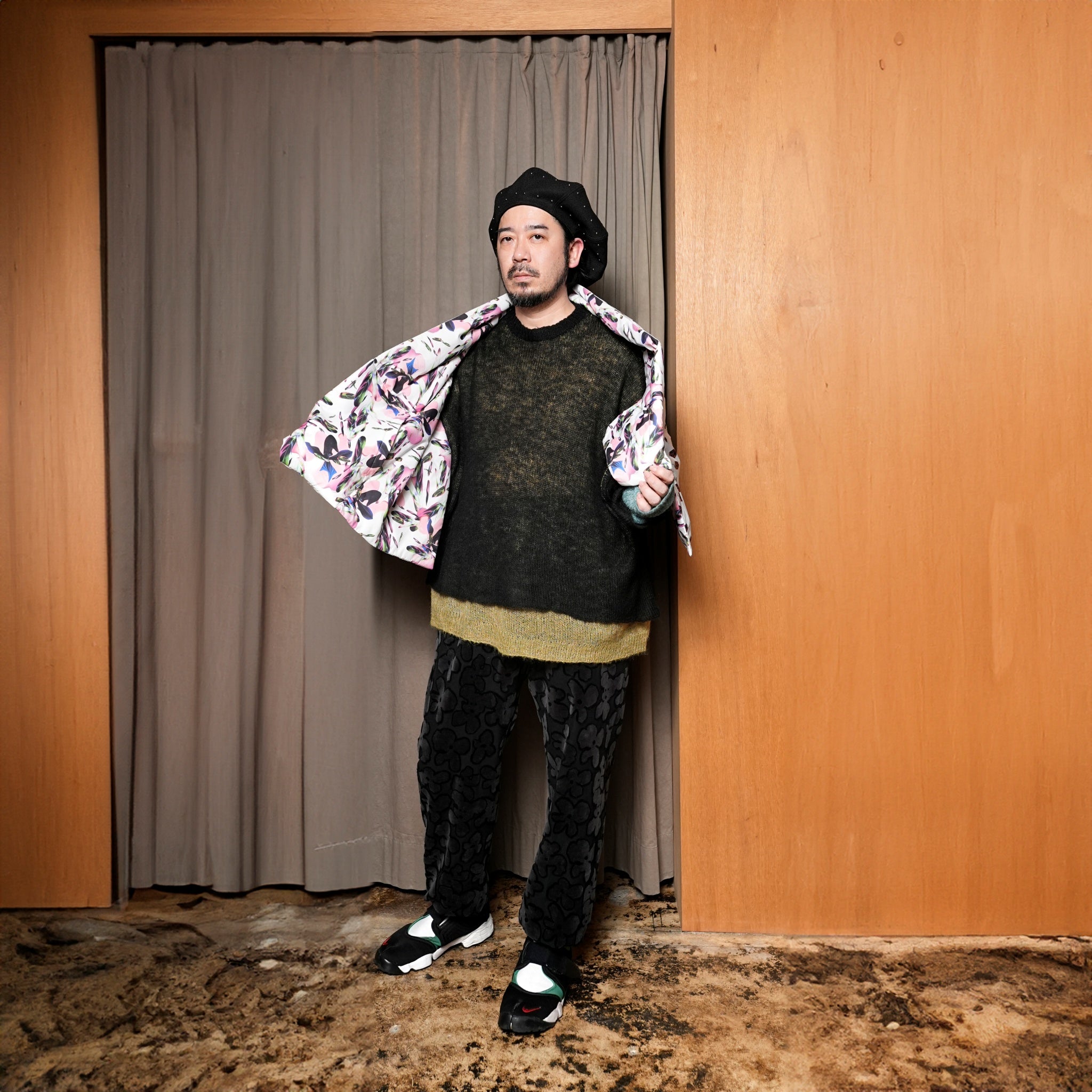 BSD24AW-02_WHITE | Flower Down Stole | Color:White【BEDSIDEDRAMA_ベッドサイドドラマ】