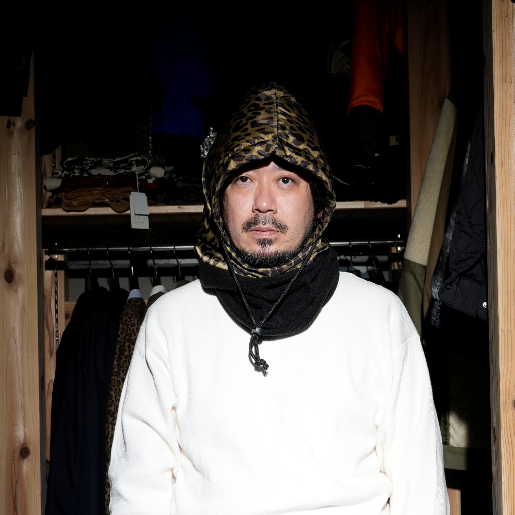 md24f019tn_leopard | TAION&MADDEN 5way balaclava | Color:Leopard【MADE IN STANDARD_メイドインスタンダード】