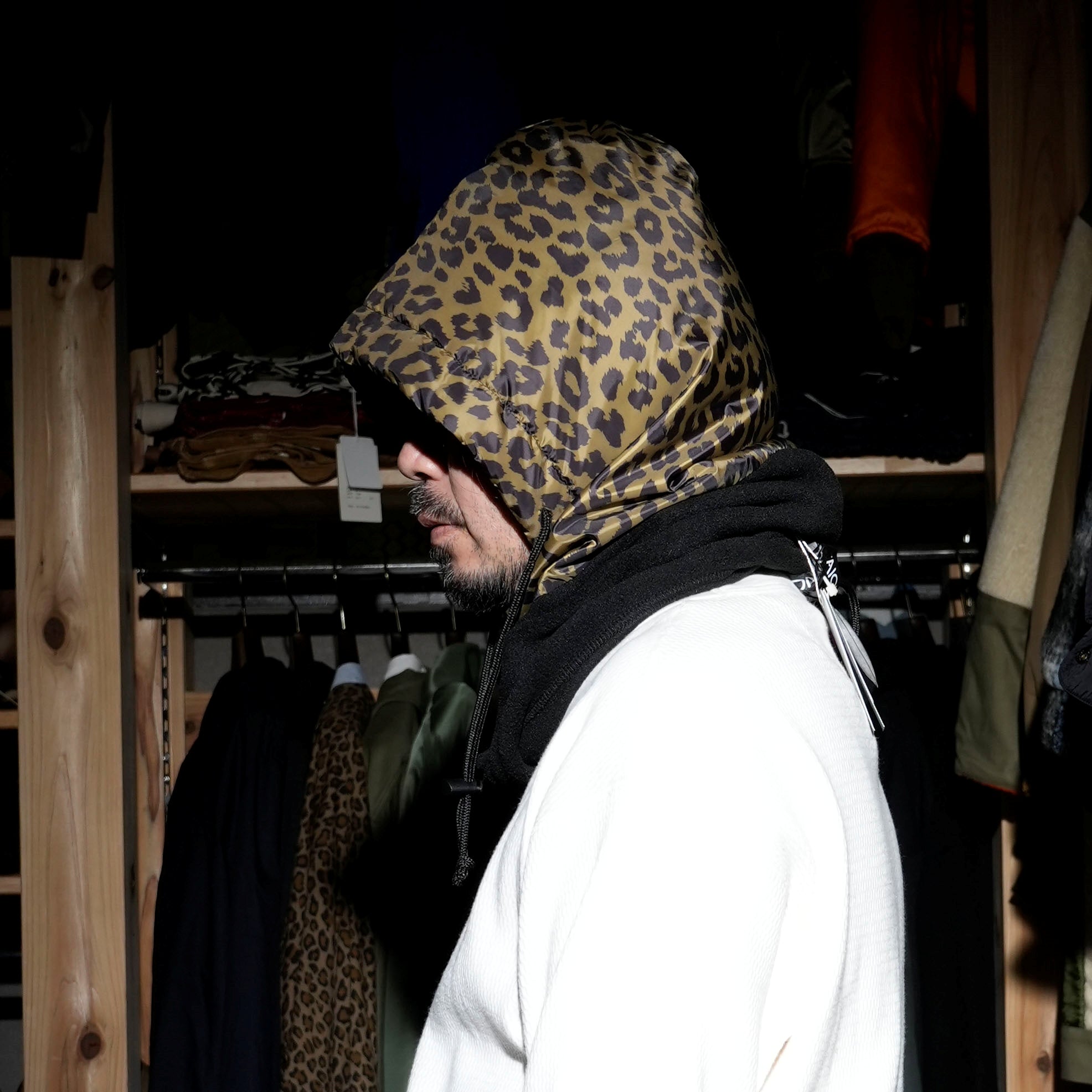 md24f019tn_leopard | TAION&MADDEN 5way balaclava | Color:Leopard【MADE IN STANDARD_メイドインスタンダード】