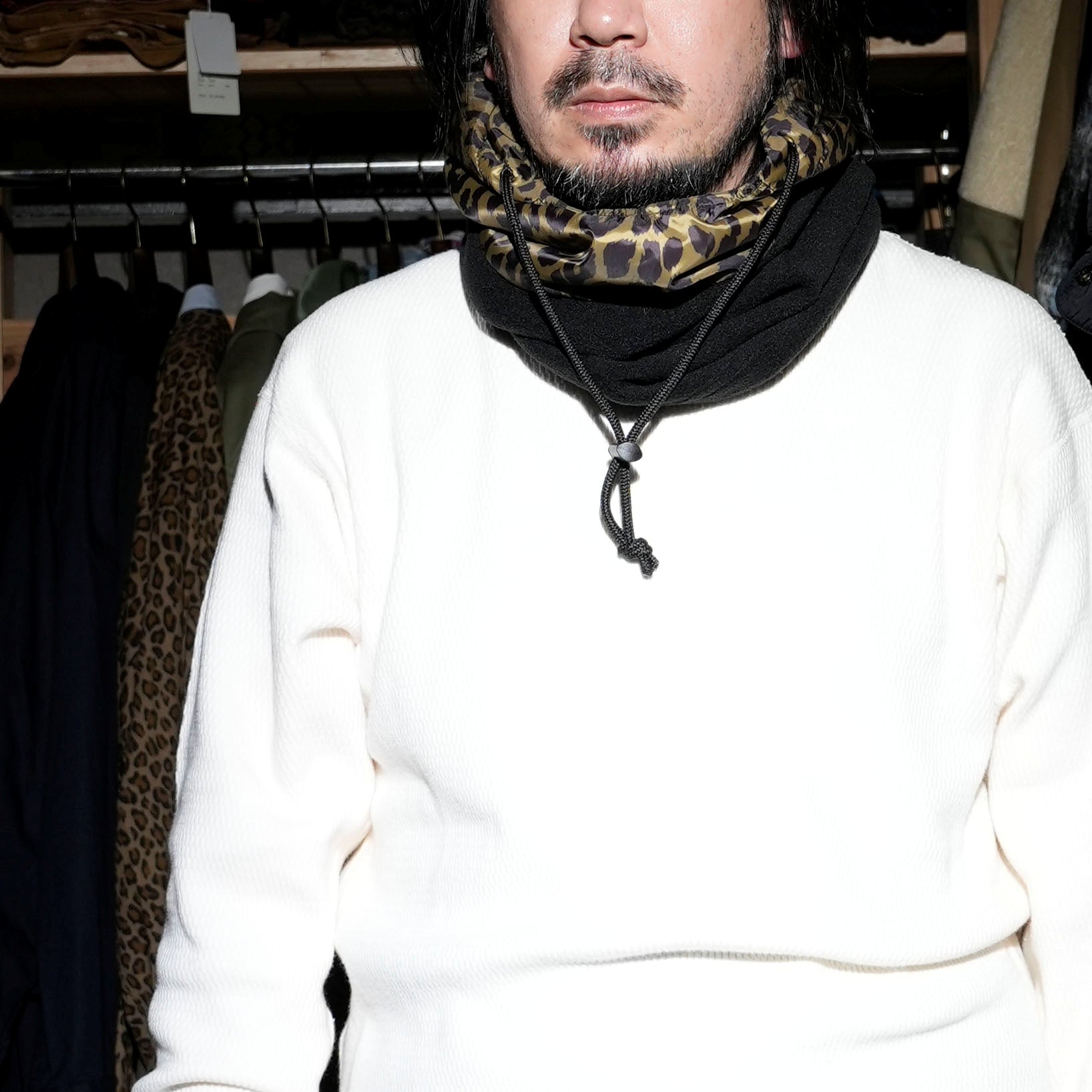 md24f019tn_leopard | TAION&MADDEN 5way balaclava | Color:Leopard【MADE IN STANDARD_メイドインスタンダード】