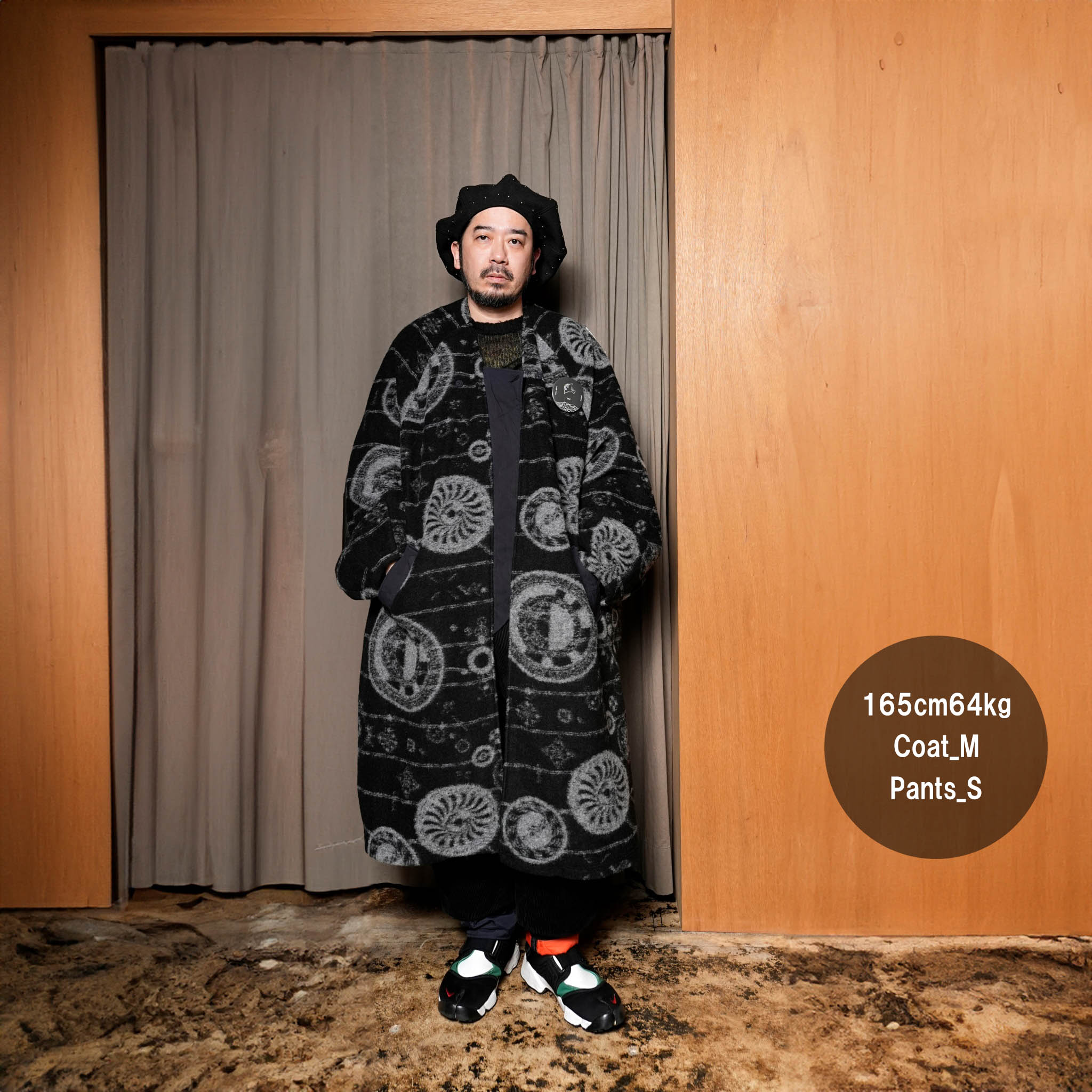 SF24AW-15_CIRCLE | Roots JQ light Coat | Color:Circle【STOF_ストフ】