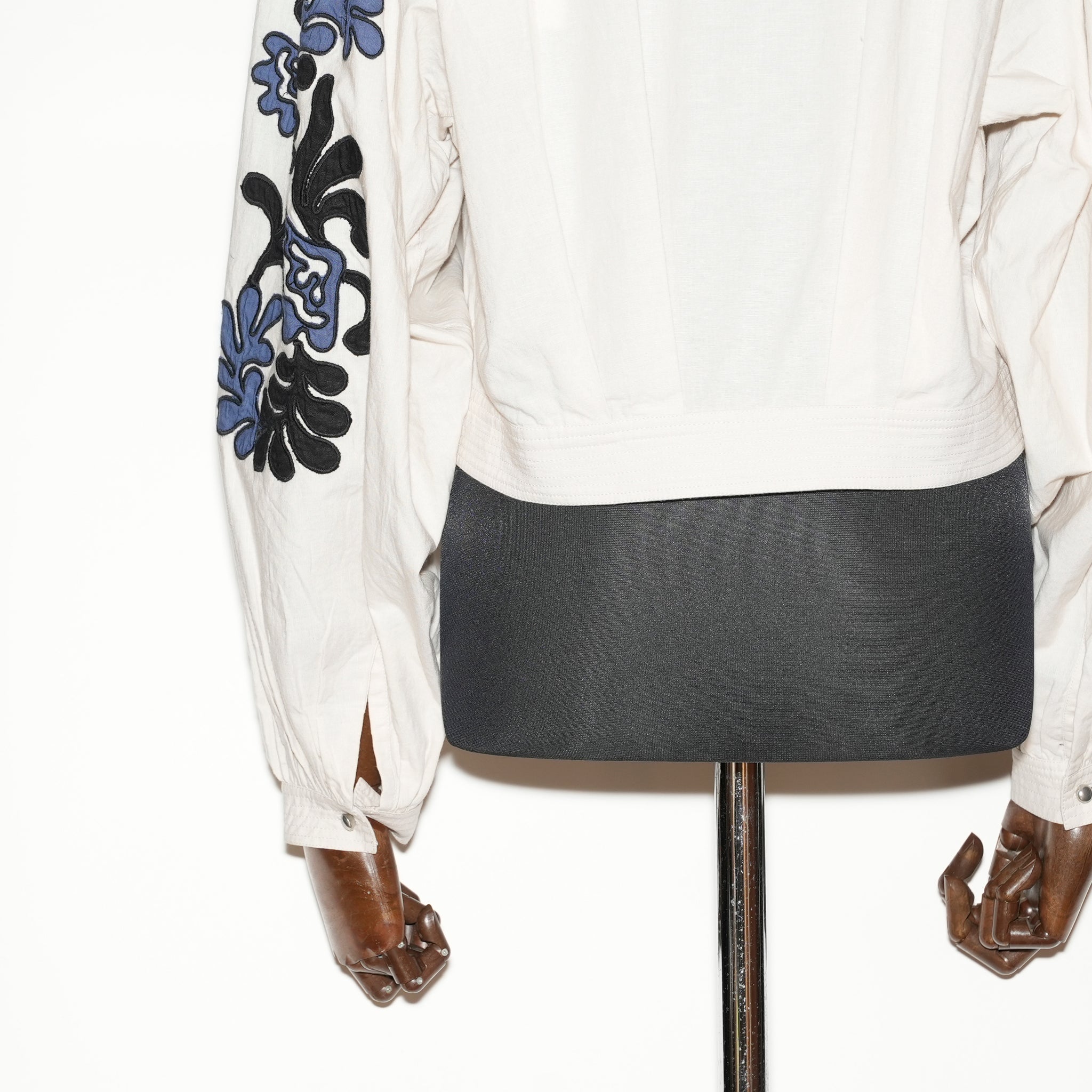 020151SF2_Ecru | COTTON LINEN PATCHWORK EMBROIDERY TOP | Color:Ecru【SARA MALLIKA_サラマリカ】【archive】