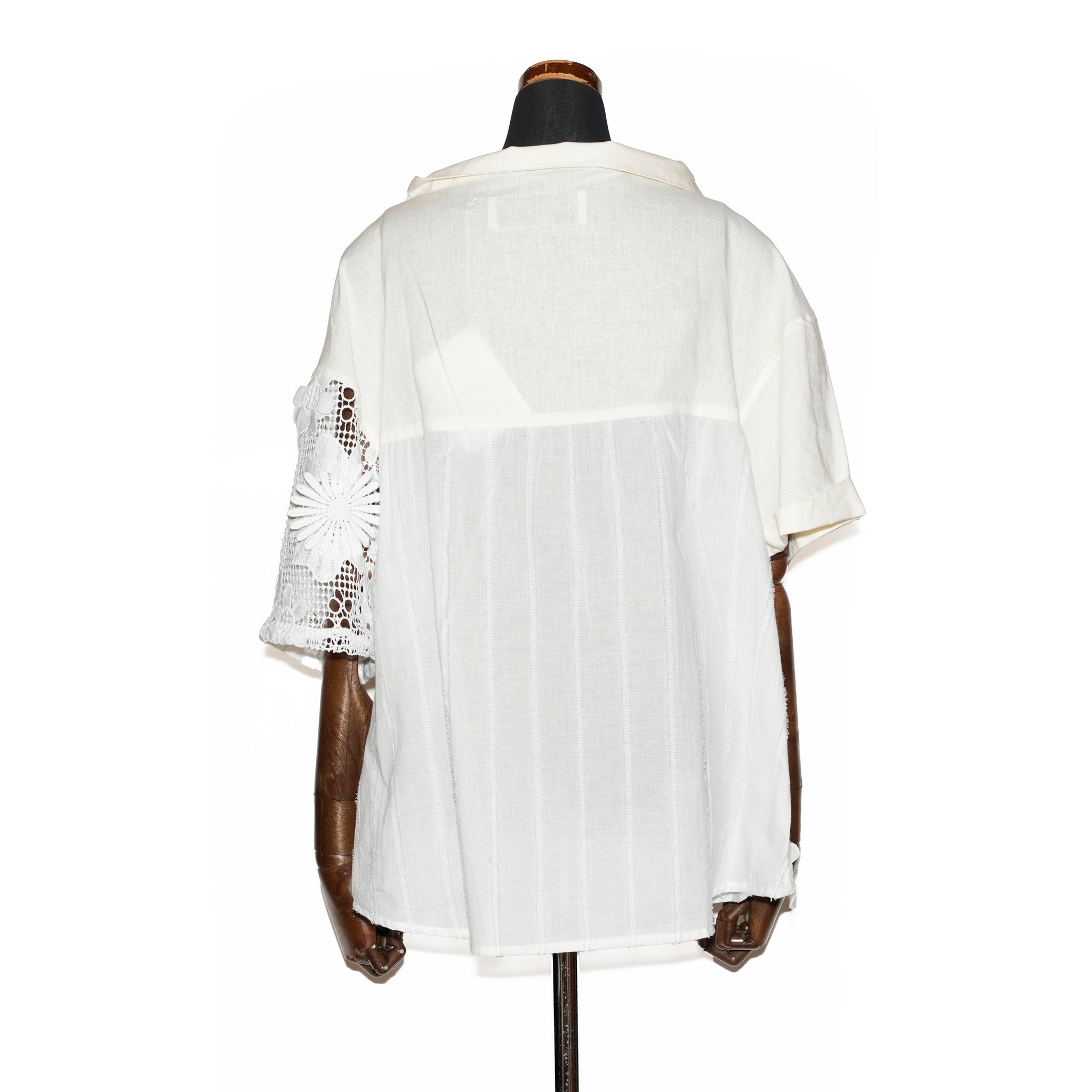 BSD25SS-16_White | Freehands Patern Shirt | Color:White【BEDSIDEDRAMA_ベッドサイドドラマ】【archive】
