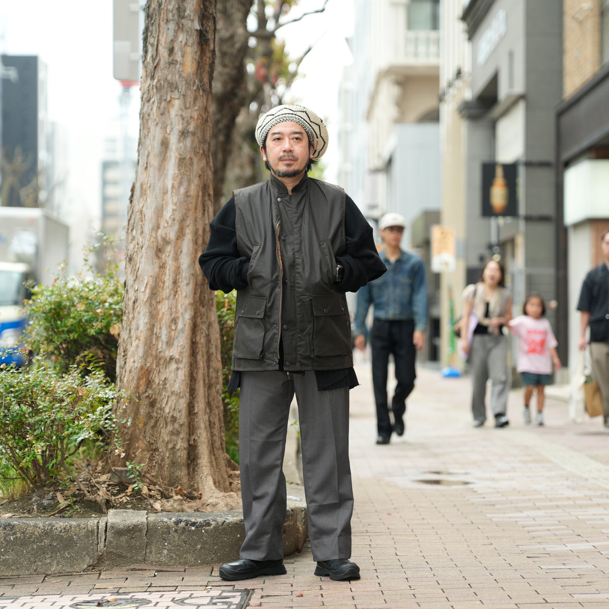 Game Classic Wax Gilet | Color_Brown/Olive 【 Game Technical Apparel】
