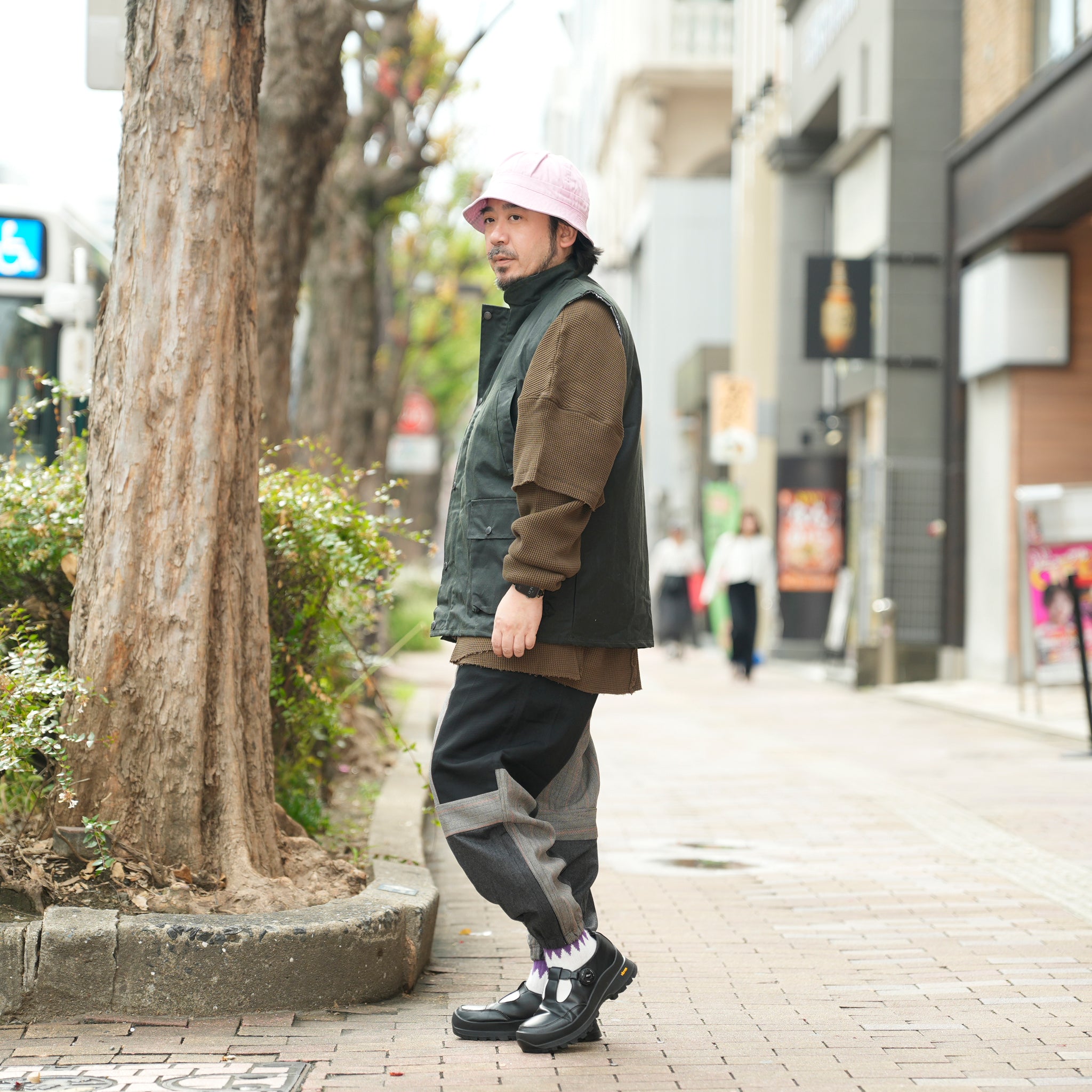 Game Classic Wax Gilet | Color_Brown/Olive 【 Game Technical Apparel】