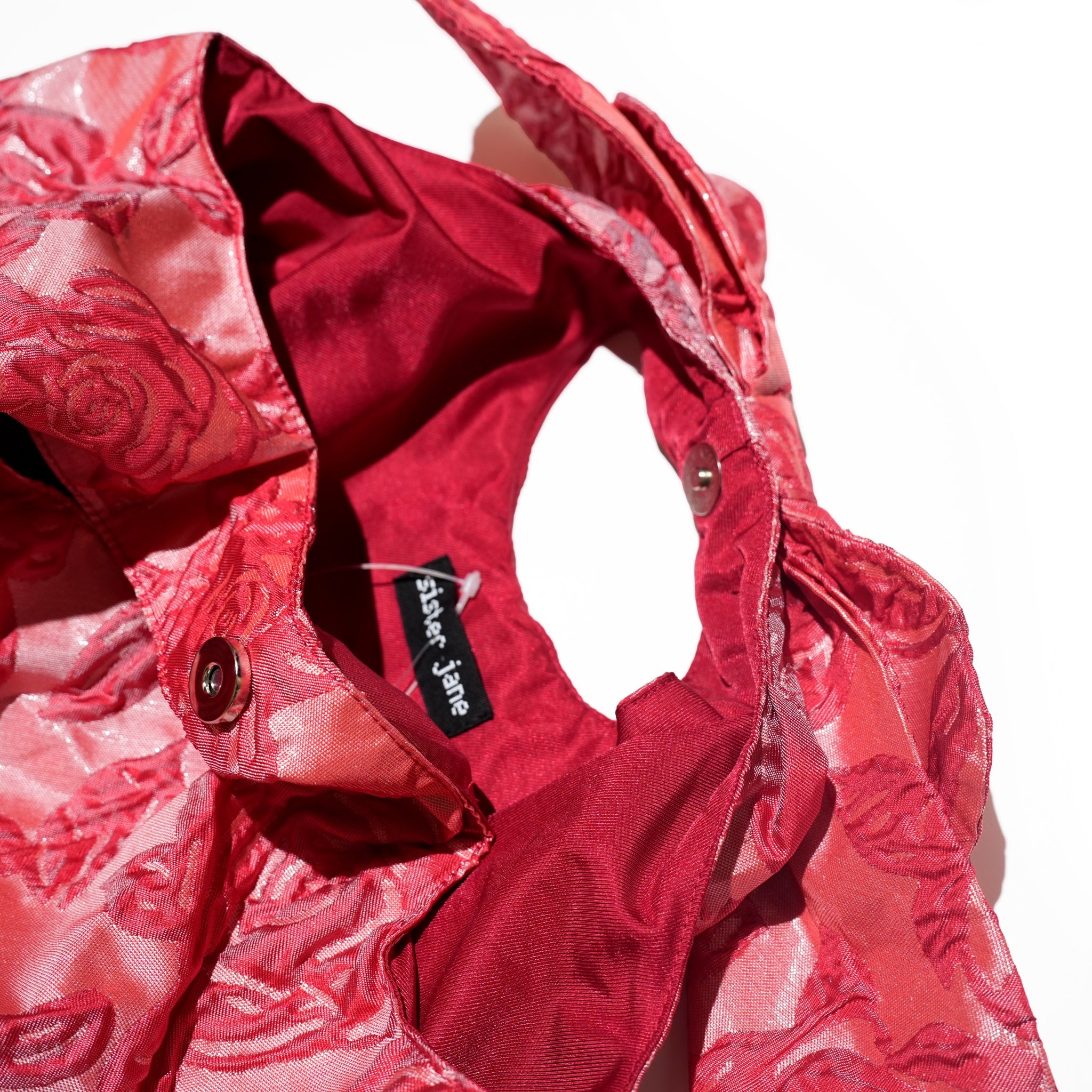 Grace Jacquard Bow Bag – Red | SISTER JANE