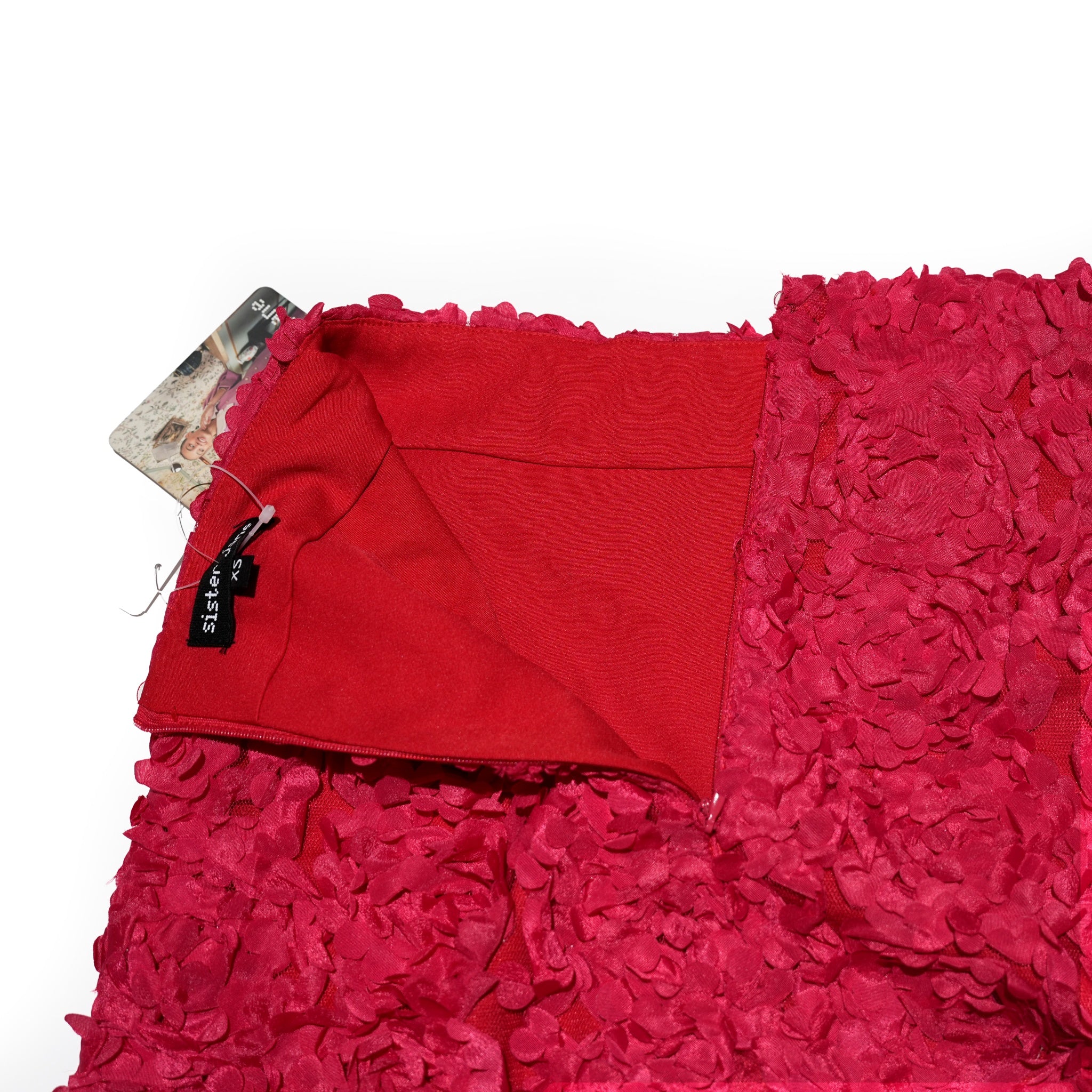 29SJ03SK428RED | Rose Plume Mini Skirt | Color:Red【SISTER JANE_シスタージェーン】【archive】