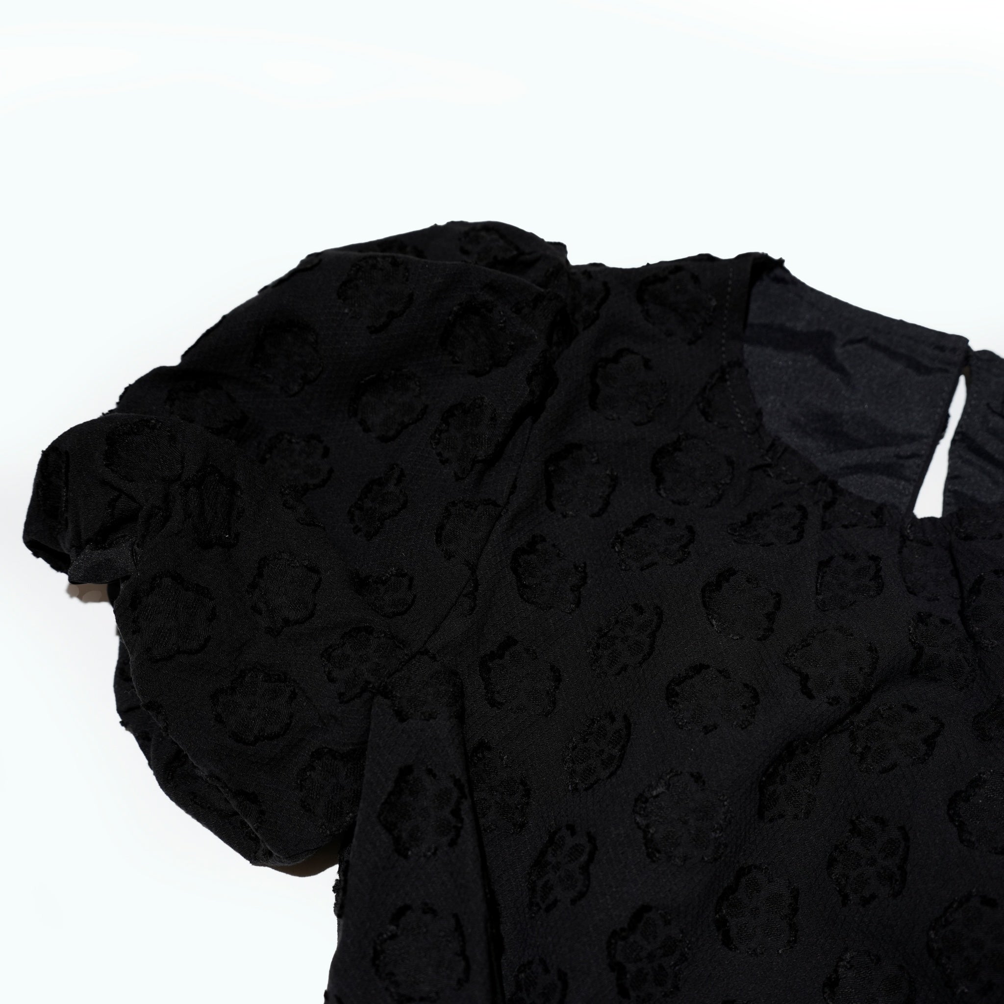 29SJ03TO559BLK | Mara Jacquard Bow Top | Color:Black【SISTER JANE_シスタージェーン】【archive】