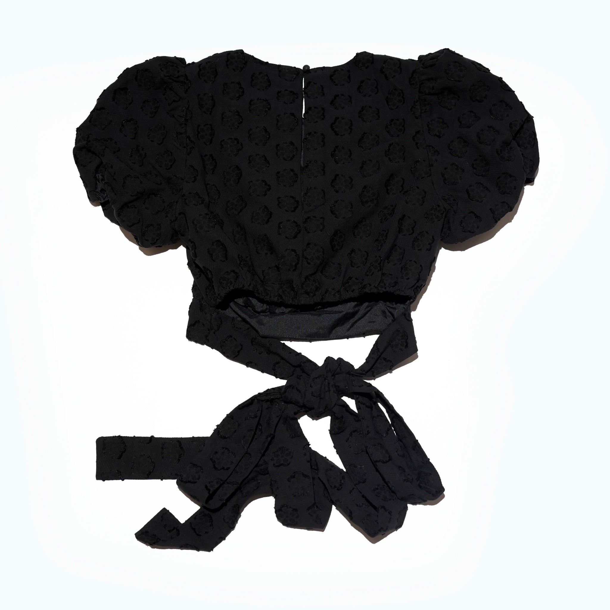 29SJ03TO559BLK | Mara Jacquard Bow Top | Color:Black【SISTER JANE_シスタージェーン】【archive】