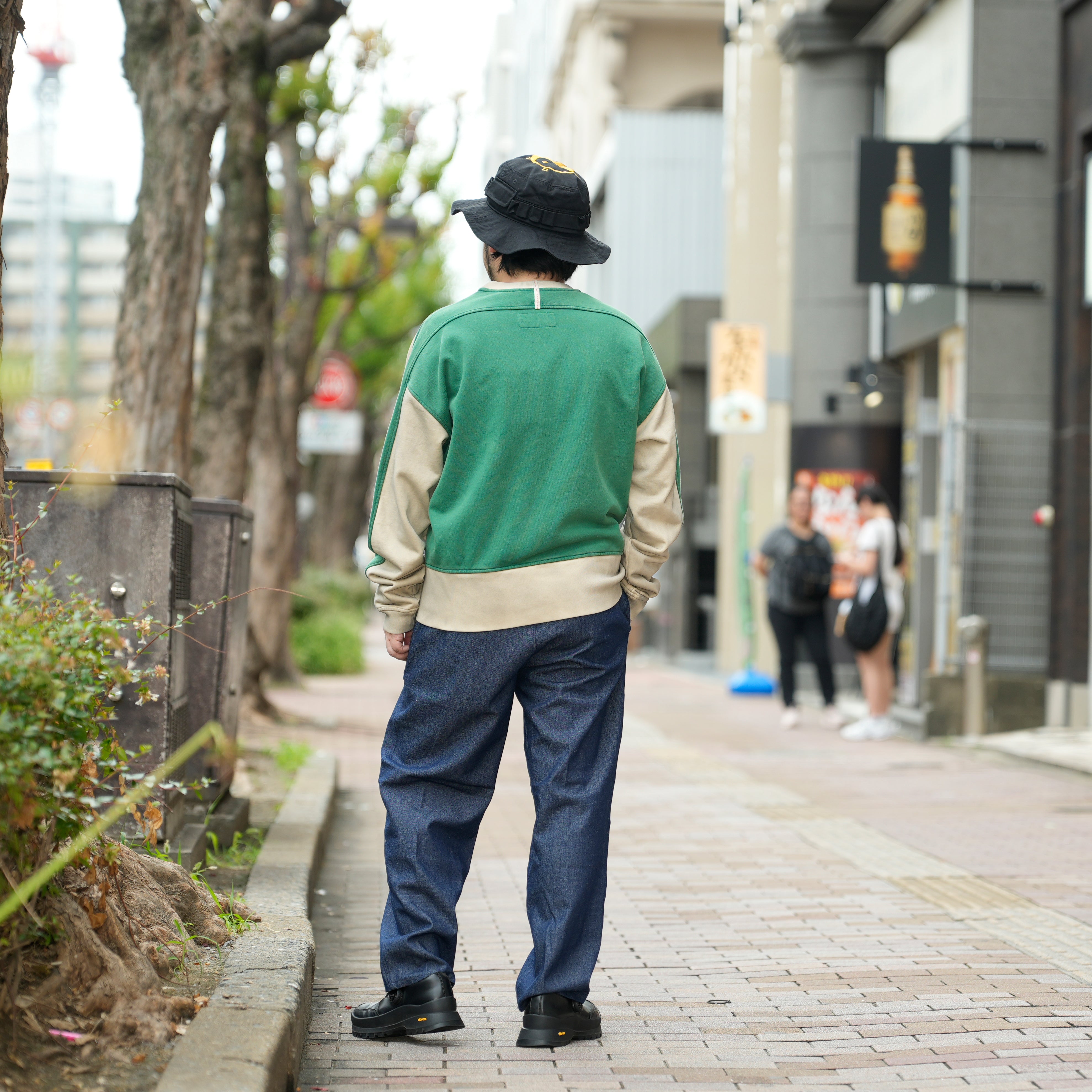 Cherry crew neck | Color_Green | No_pla25awt08-2_green【PLATEAU STUDIO_プラトー スタジオ】