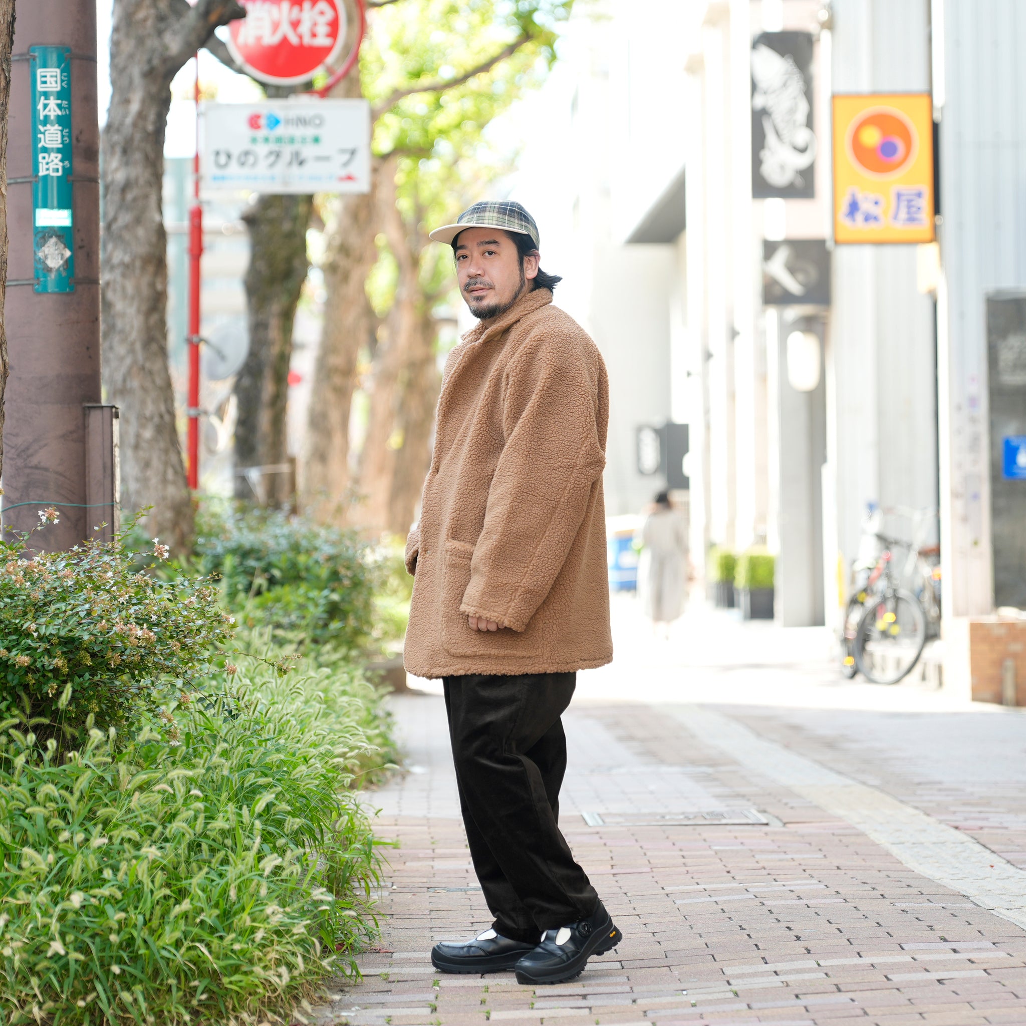 notch collar 2B raglan jacket | Color_Black Boa Fleece | No_sn25f006_black boa fleece【SUNNY SPORTS_サニースポーツ】