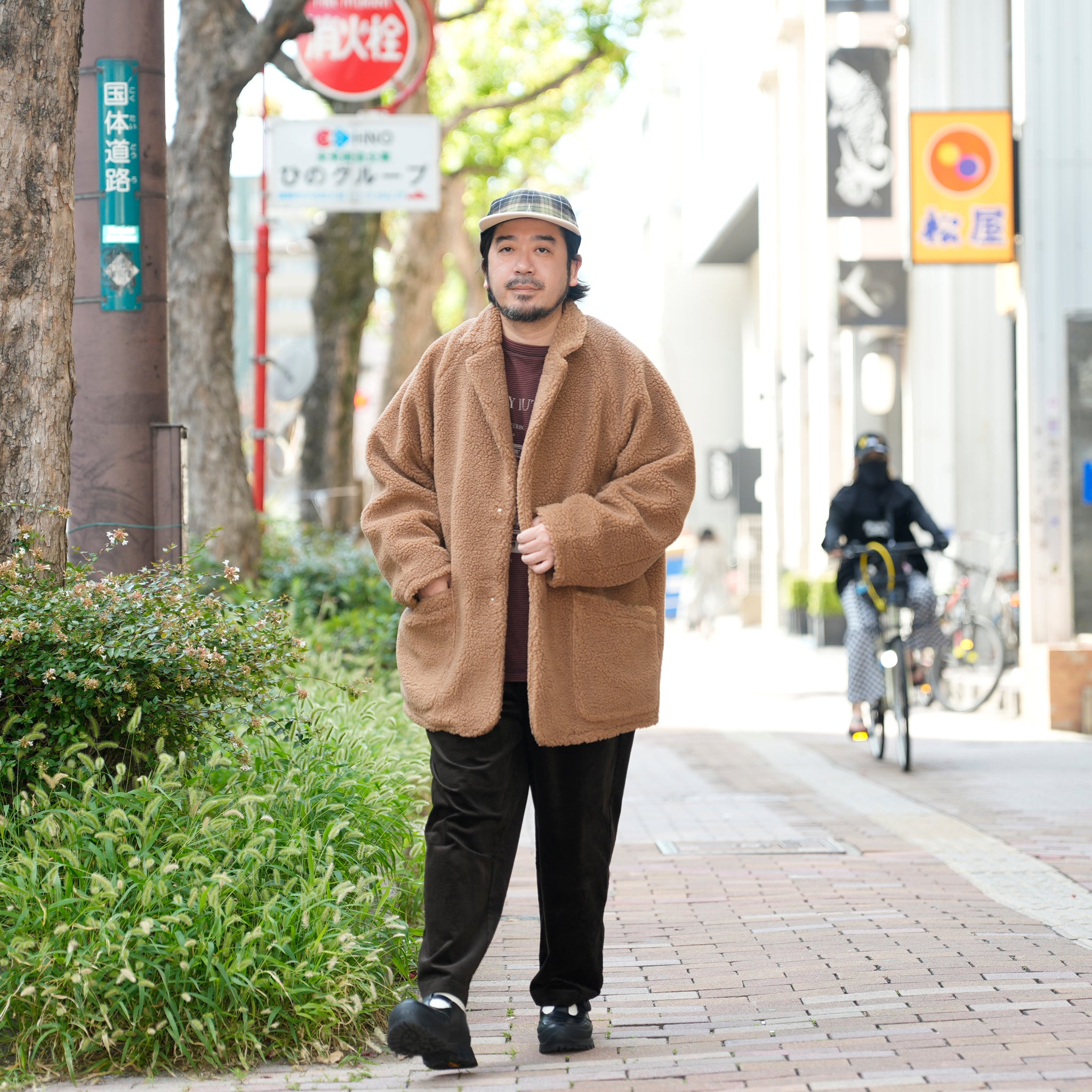 notch collar 2B raglan jacket | Color_Black Boa Fleece | No_sn25f006_black boa fleece【SUNNY SPORTS_サニースポーツ】