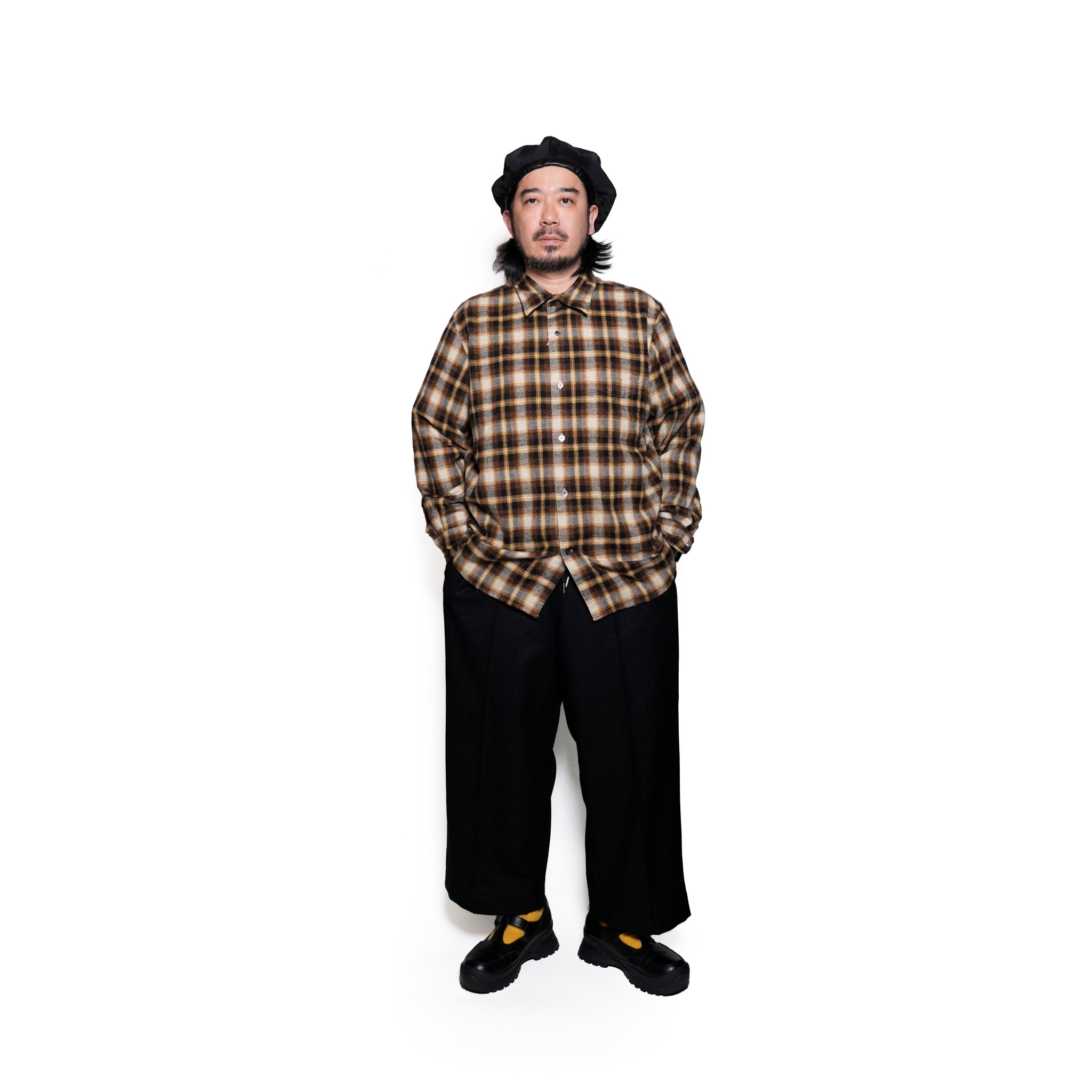 CT24F-PT02_BLACK | izk_wide Trousers | Color:Black【CEASTERS_ケステル】