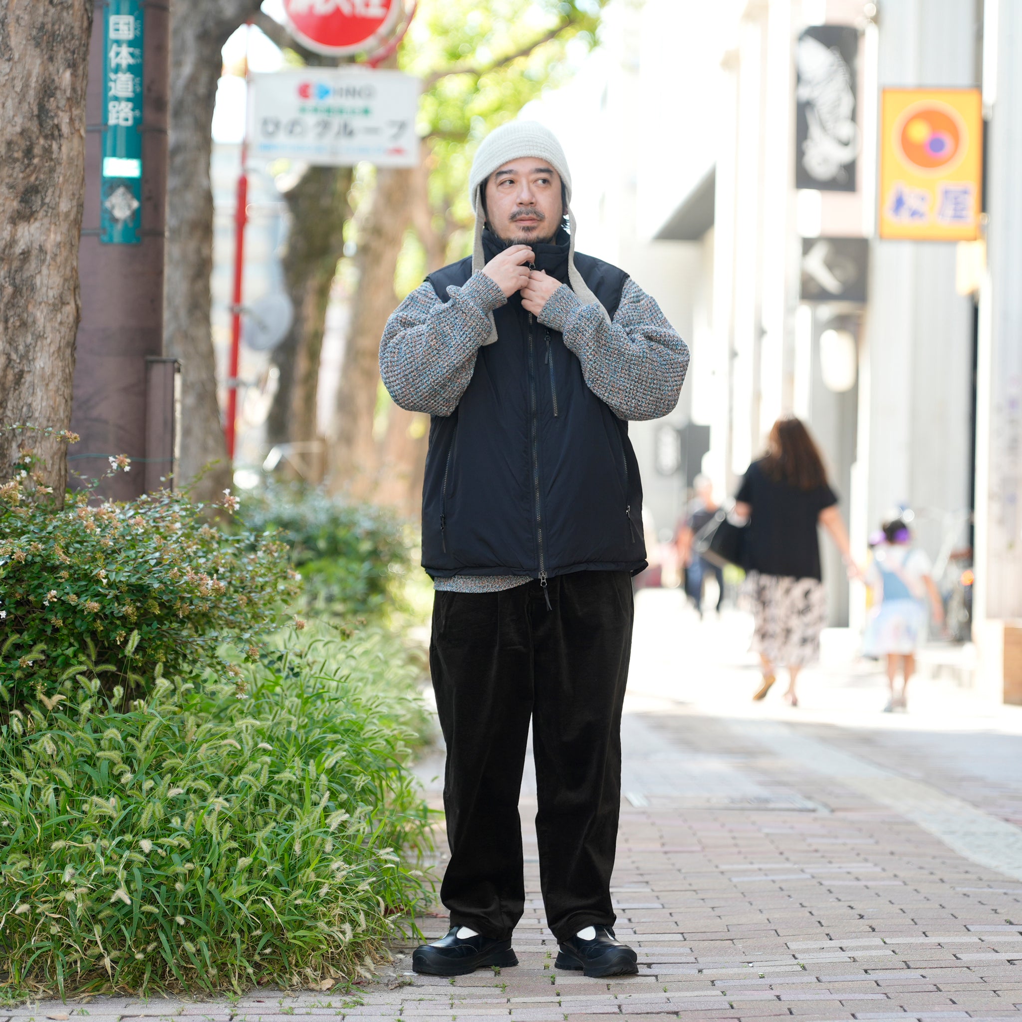 level7 PCU vest | Color_Black | No_ms25f015_black【MADE IN STANDARD_メイドインスタンダード】
