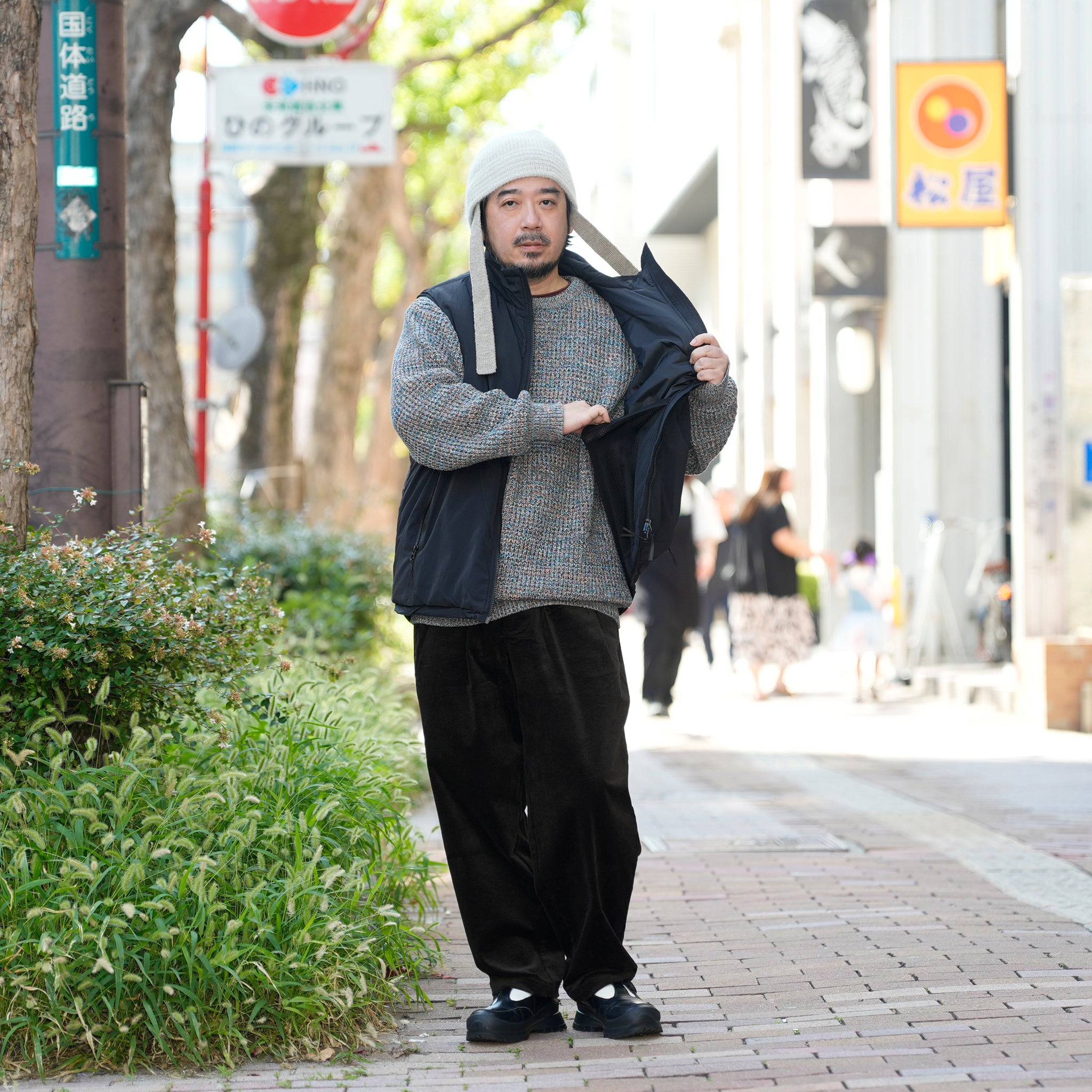 level7 PCU vest | Color_Black | No_ms25f015_black【MADE IN STANDARD_メイドインスタンダード】