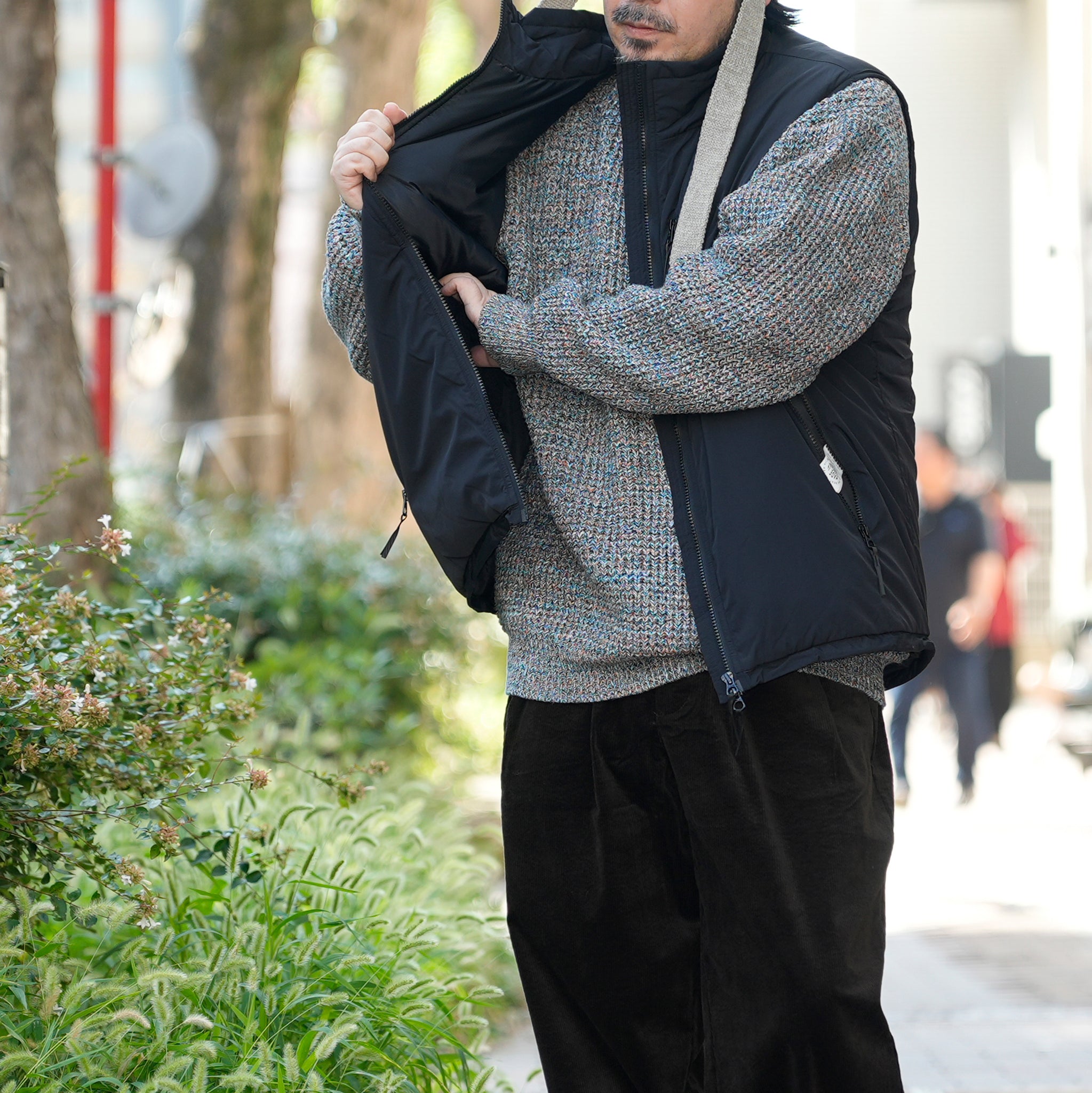 level7 PCU vest | Color_Black | No_ms25f015_black【MADE IN STANDARD_メイドインスタンダード】