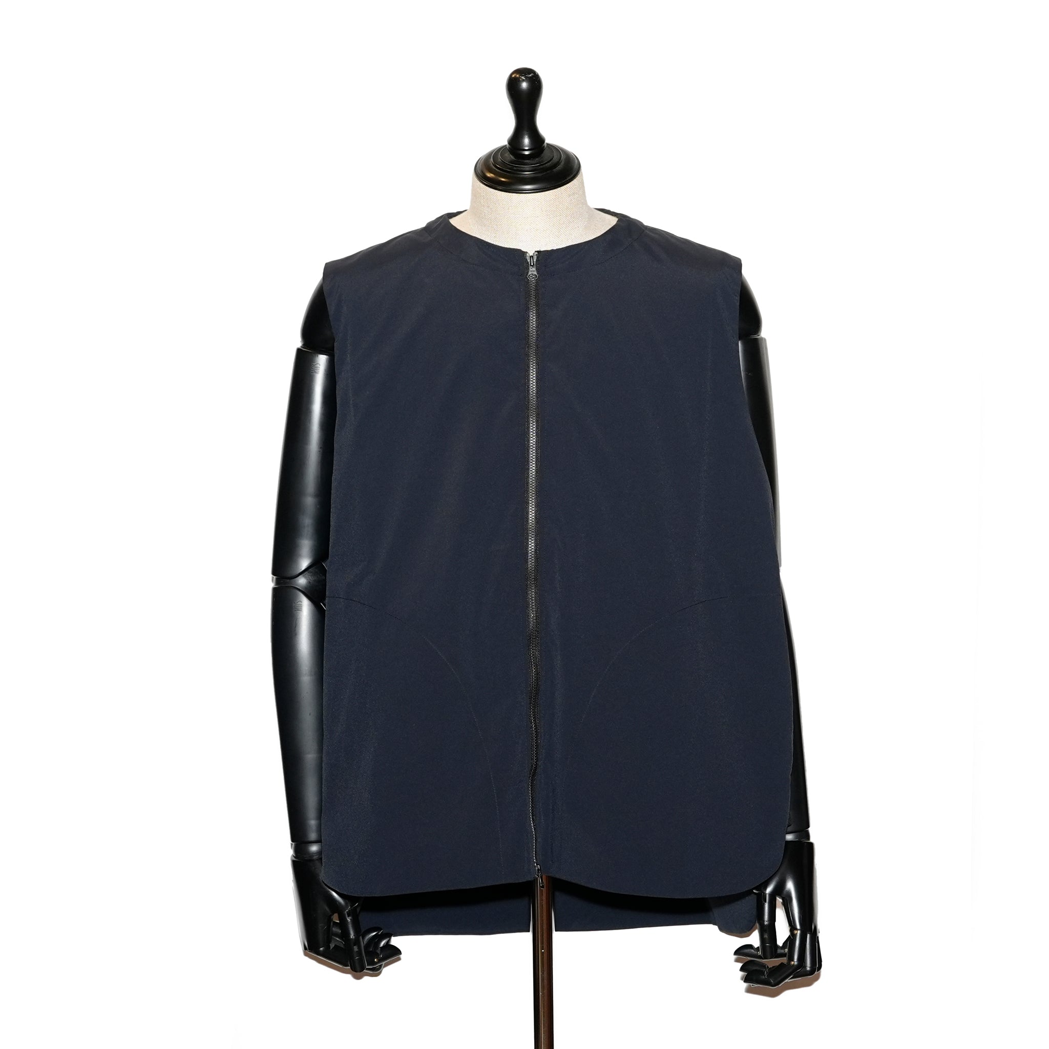 _158_Dark Navy | ジッパーベスト | Color:Dark Navy【UNTRACE_アントレース】