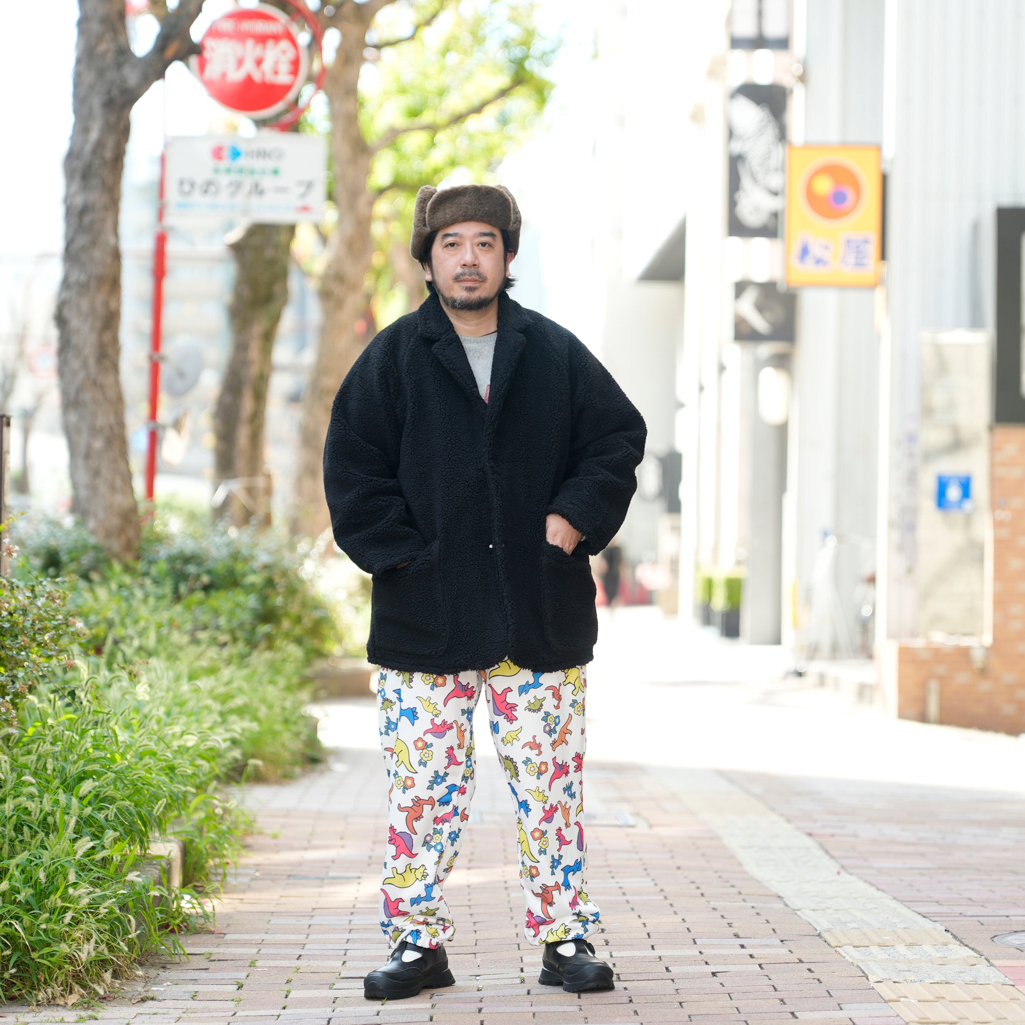 notch collar 2B raglan jacket | Color_Black Boa Fleece | No_sn25f006_black boa fleece【SUNNY SPORTS_サニースポーツ】