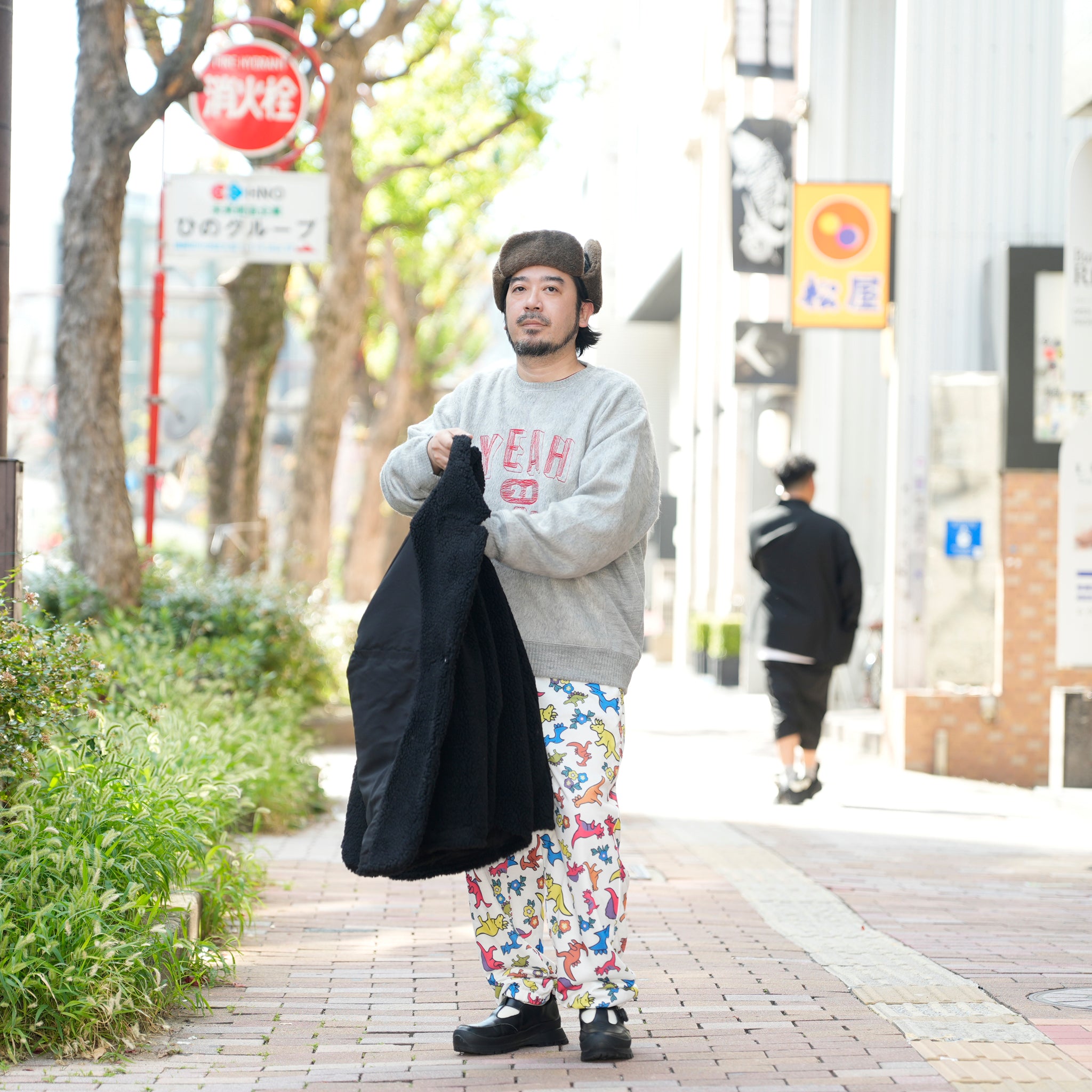 notch collar 2B raglan jacket | Color_Black Boa Fleece | No_sn25f006_black boa fleece【SUNNY SPORTS_サニースポーツ】