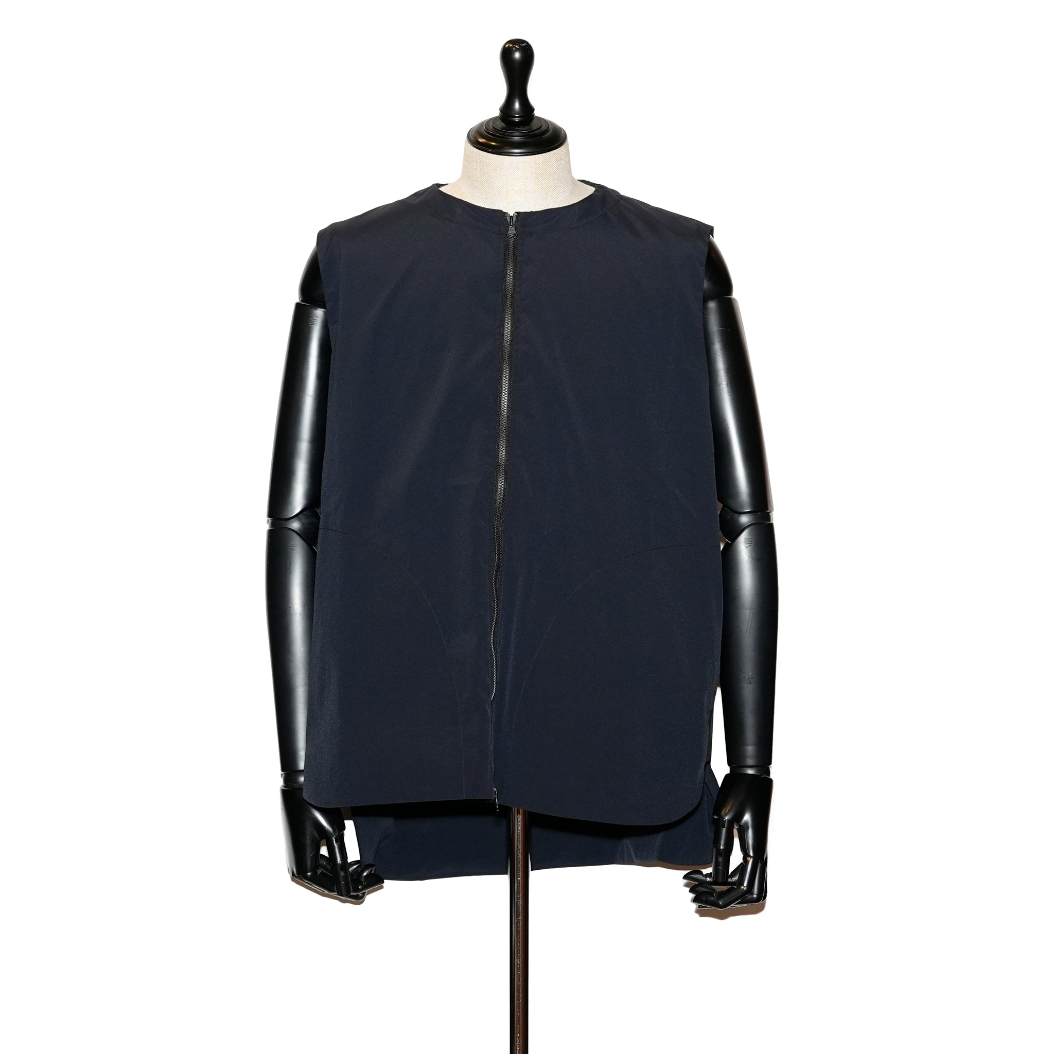_158_Dark Navy | ジッパーベスト | Color:Dark Navy【UNTRACE_アントレース】