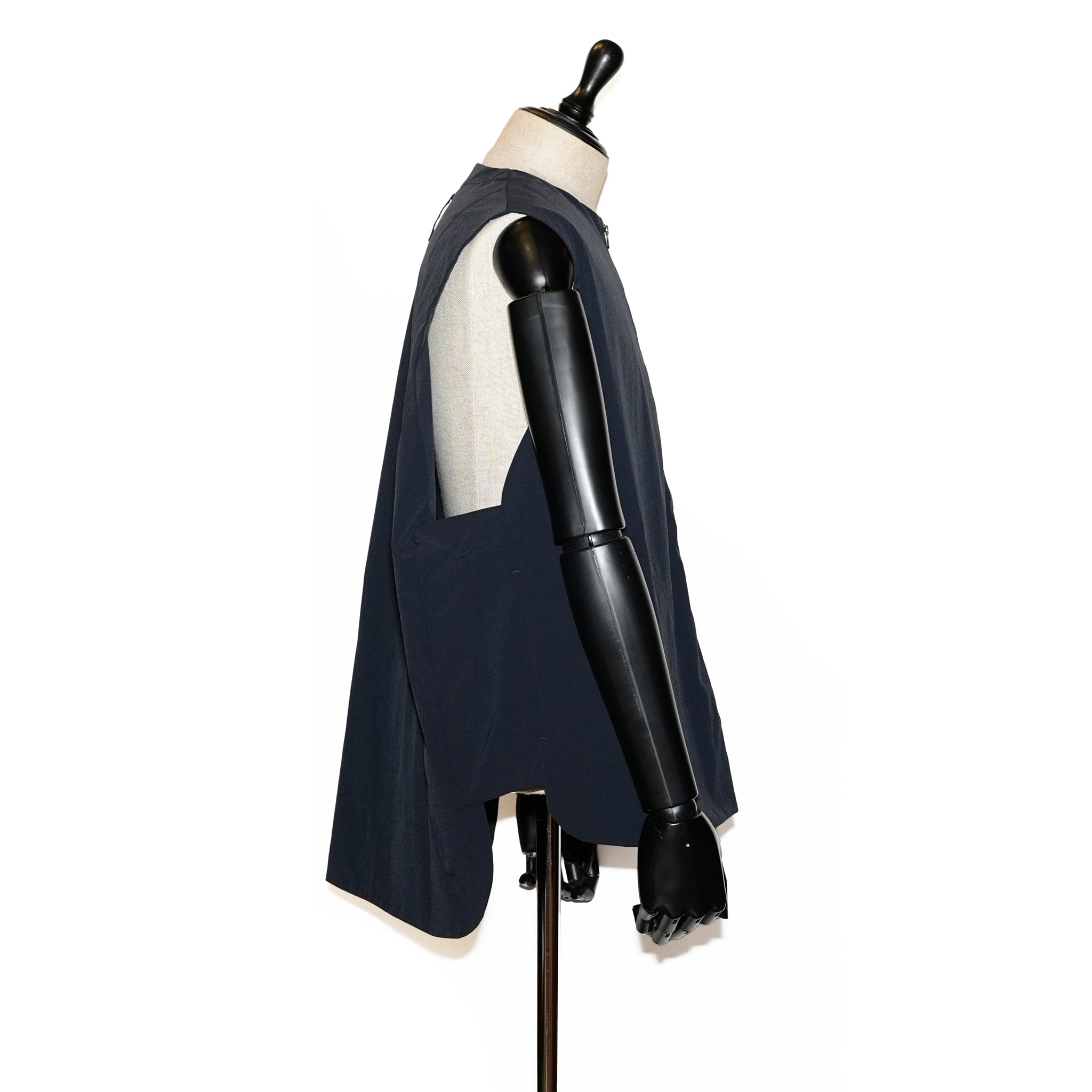 _158_Dark Navy | ジッパーベスト | Color:Dark Navy【UNTRACE_アントレース】