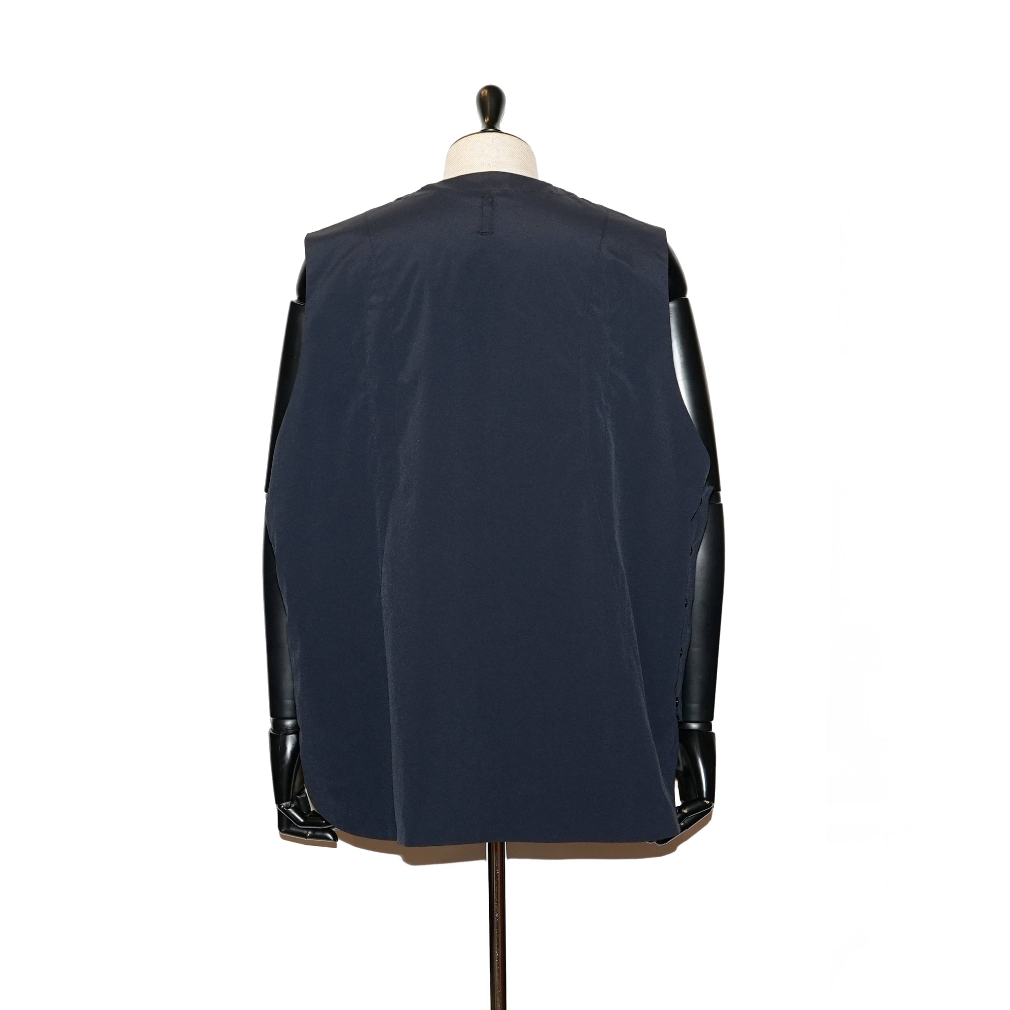 _158_Dark Navy | ジッパーベスト | Color:Dark Navy【UNTRACE_アントレース】