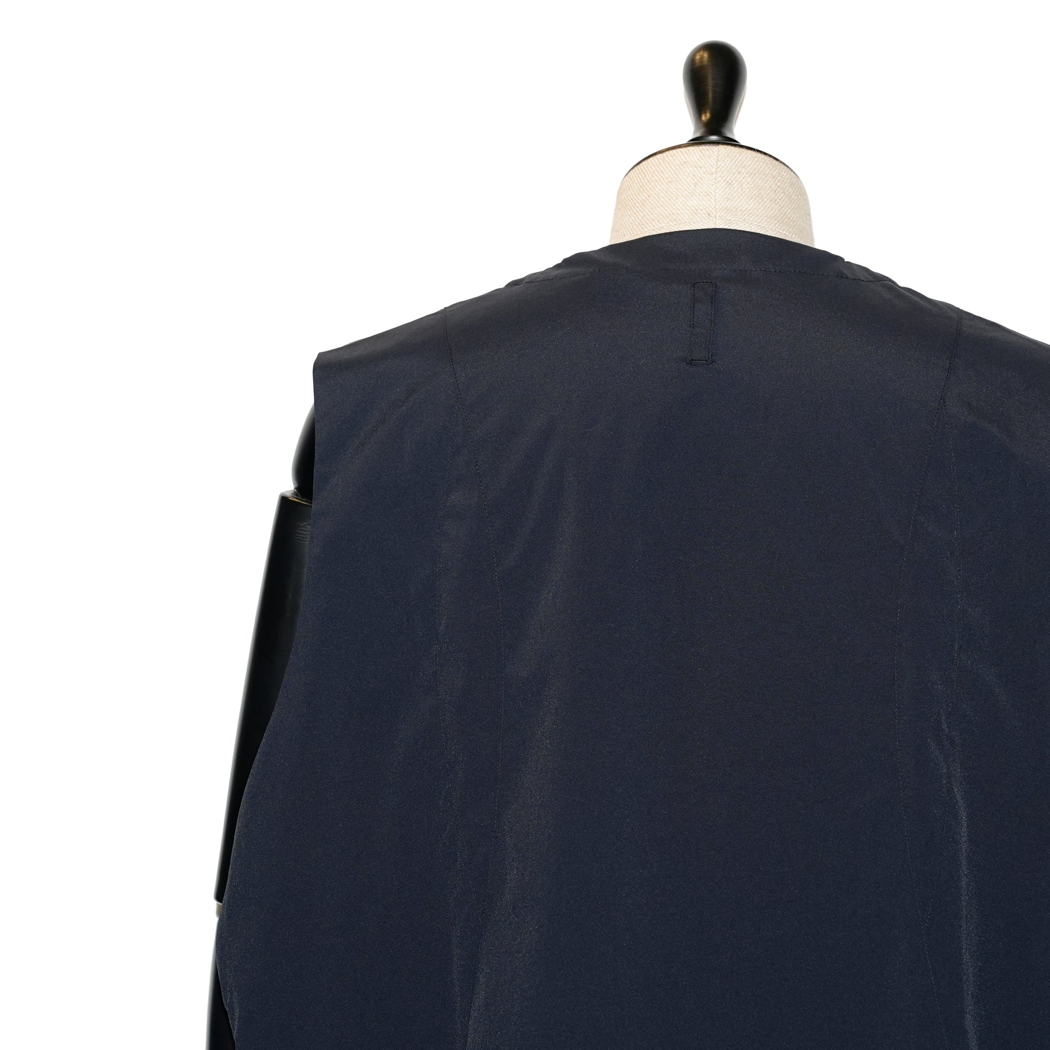 _158_Dark Navy | ジッパーベスト | Color:Dark Navy【UNTRACE_アントレース】