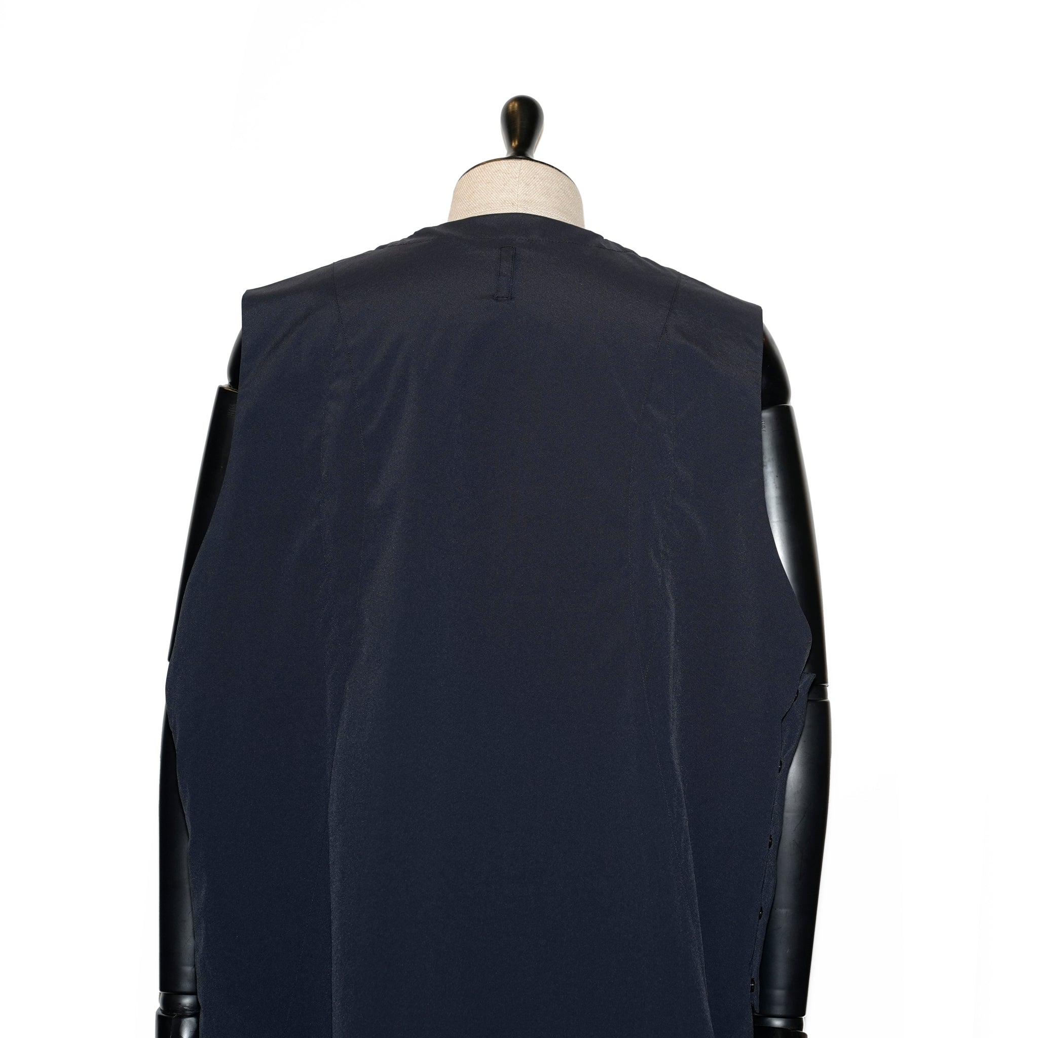 _158_Dark Navy | ジッパーベスト | Color:Dark Navy【UNTRACE_アントレース】