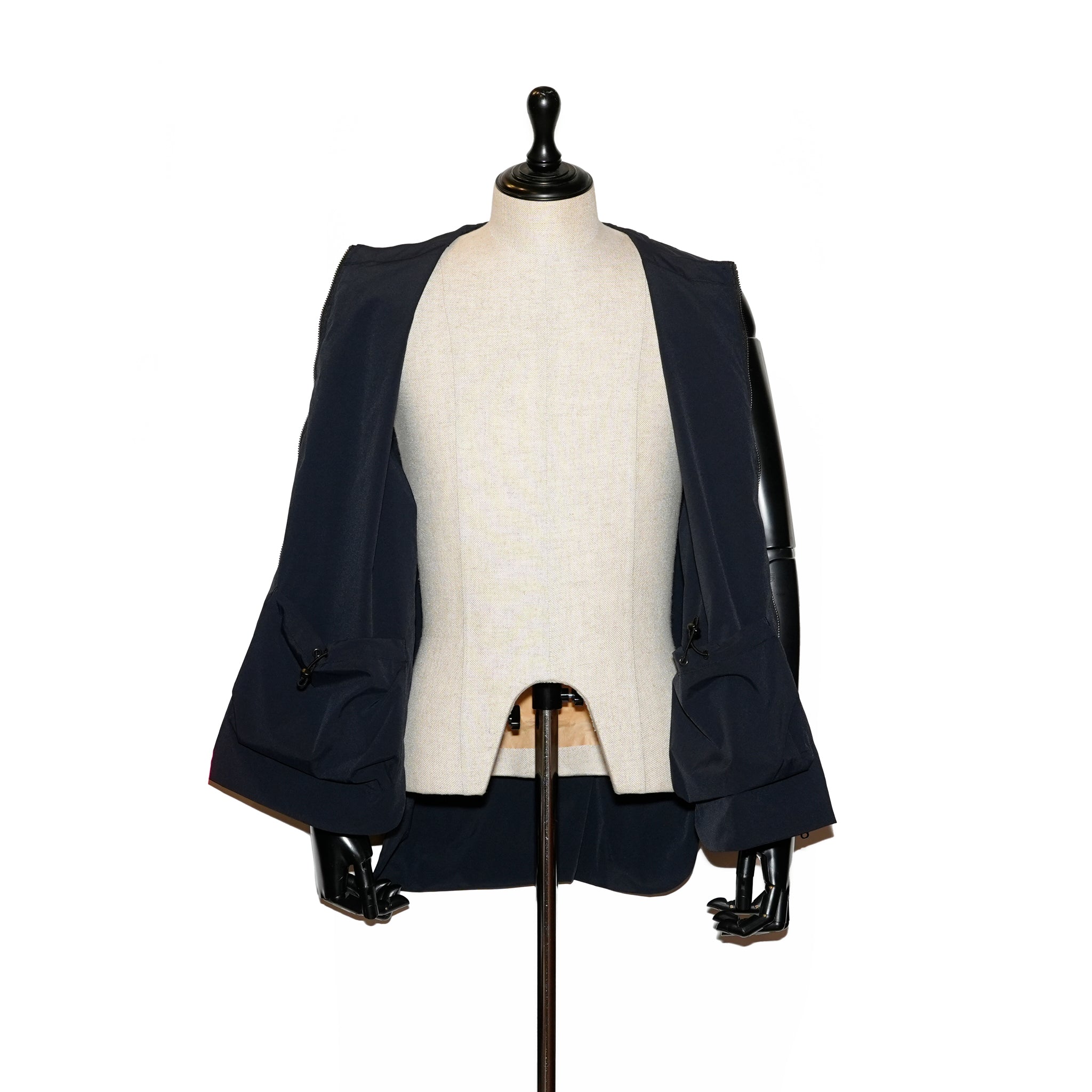 _158_Dark Navy | ジッパーベスト | Color:Dark Navy【UNTRACE_アントレース】