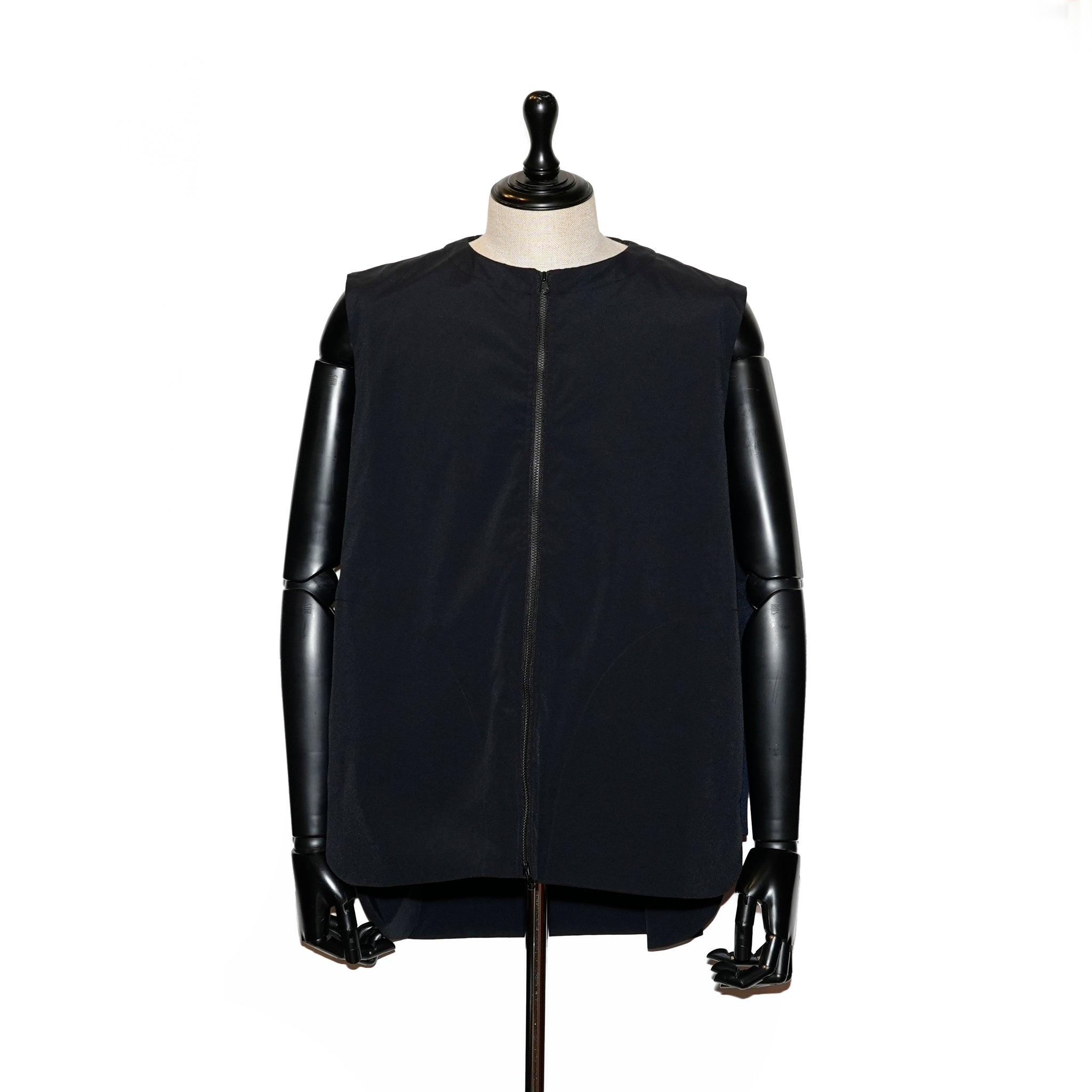 _158_Black | ジッパーベスト | Color:Black【UNTRACE_アントレース】【archive】