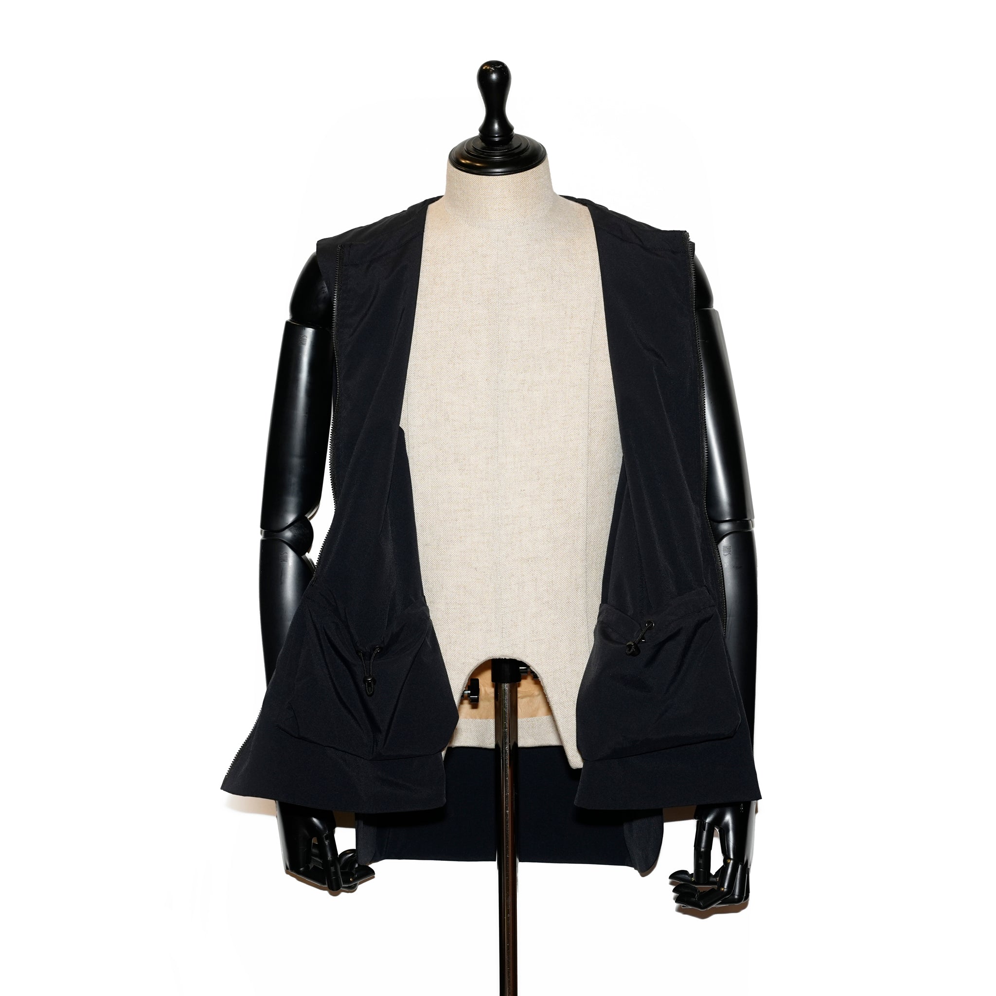 _158_Black | ジッパーベスト | Color:Black【UNTRACE_アントレース】【archive】