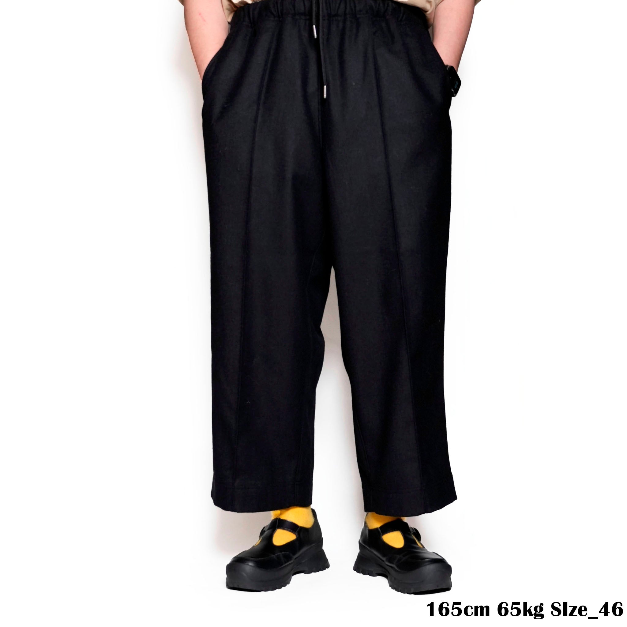 CT24F-PT02_BLACK | izk_wide Trousers | Color:Black【CEASTERS_ケステル】