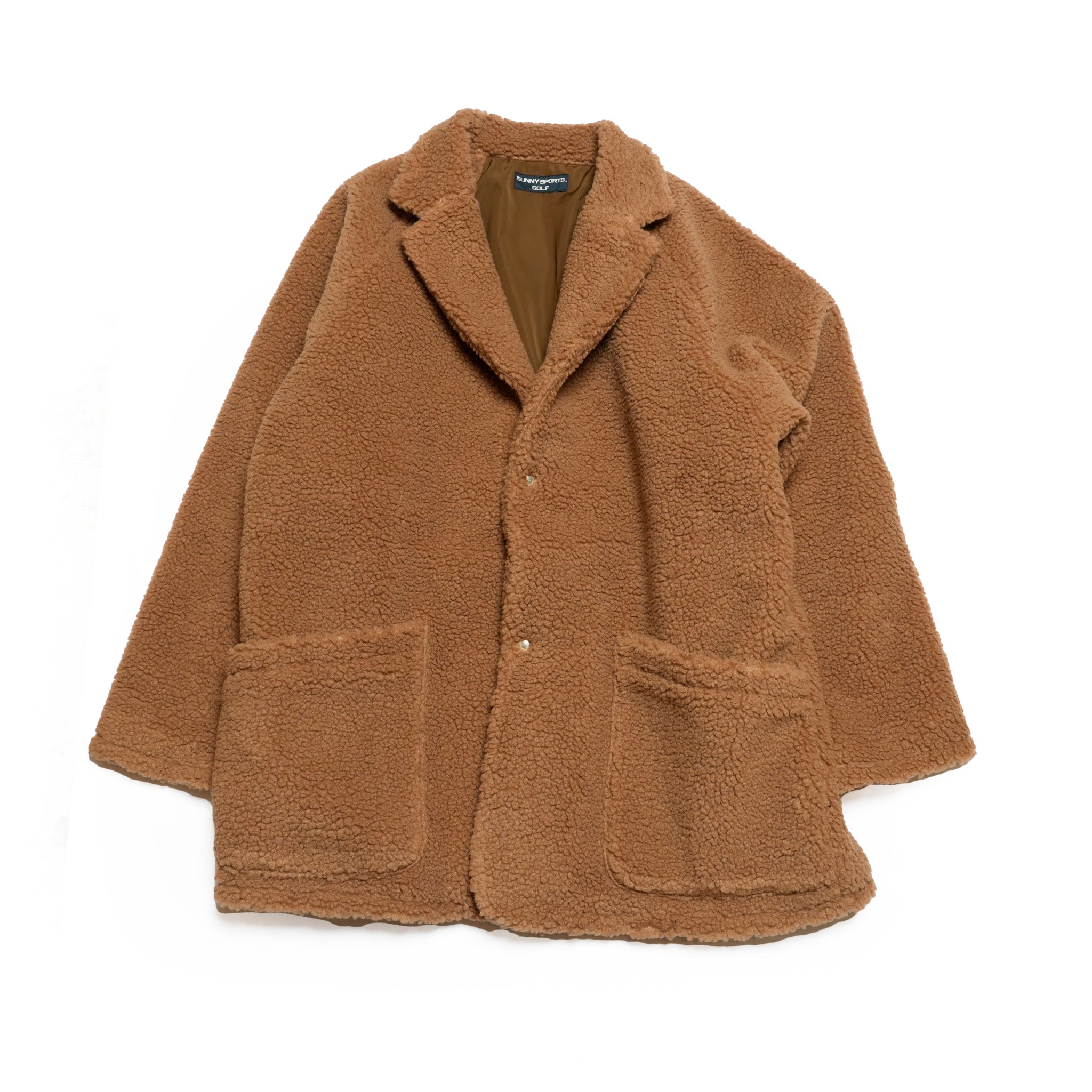 notch collar 2B raglan jacket | Color_Black Boa Fleece | No_sn25f006_black boa fleece【SUNNY SPORTS_サニースポーツ】