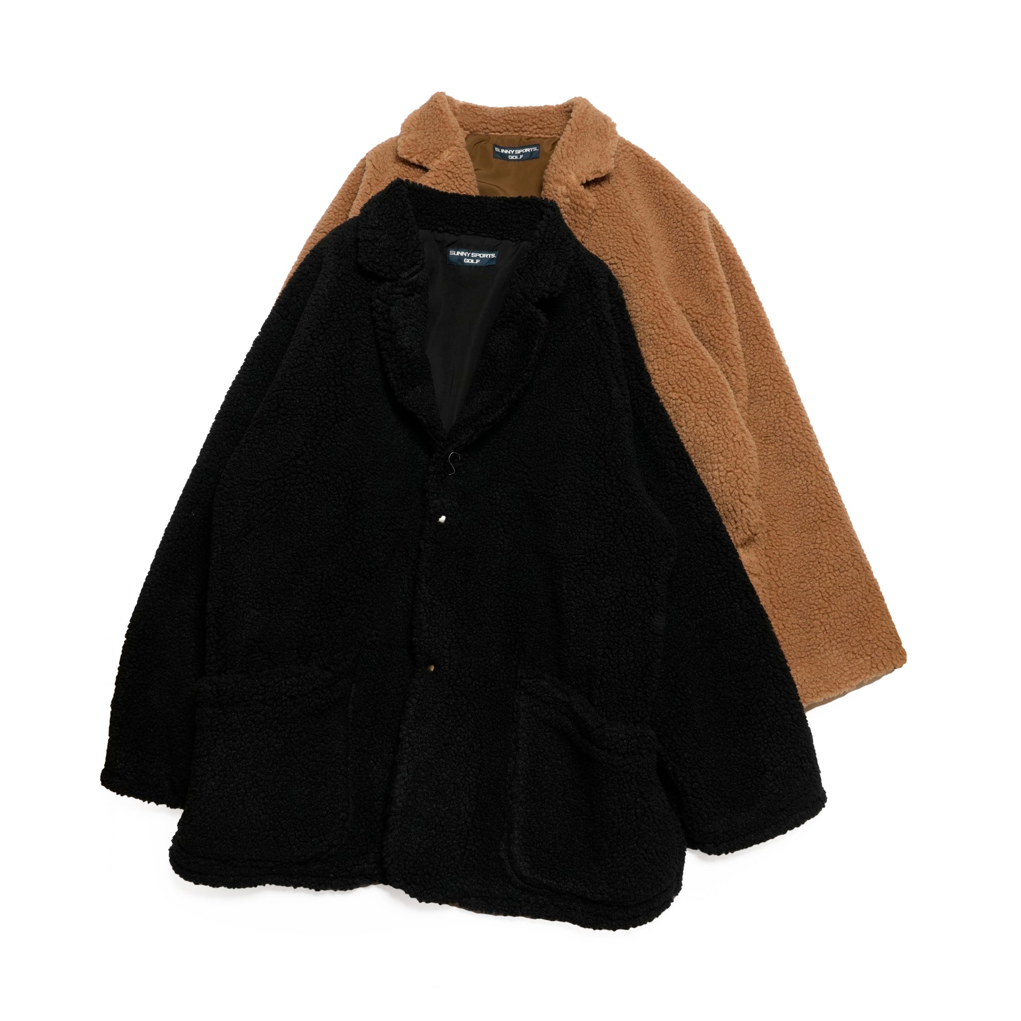 notch collar 2B raglan jacket | Color_Black Boa Fleece | No_sn25f006_black boa fleece【SUNNY SPORTS_サニースポーツ】