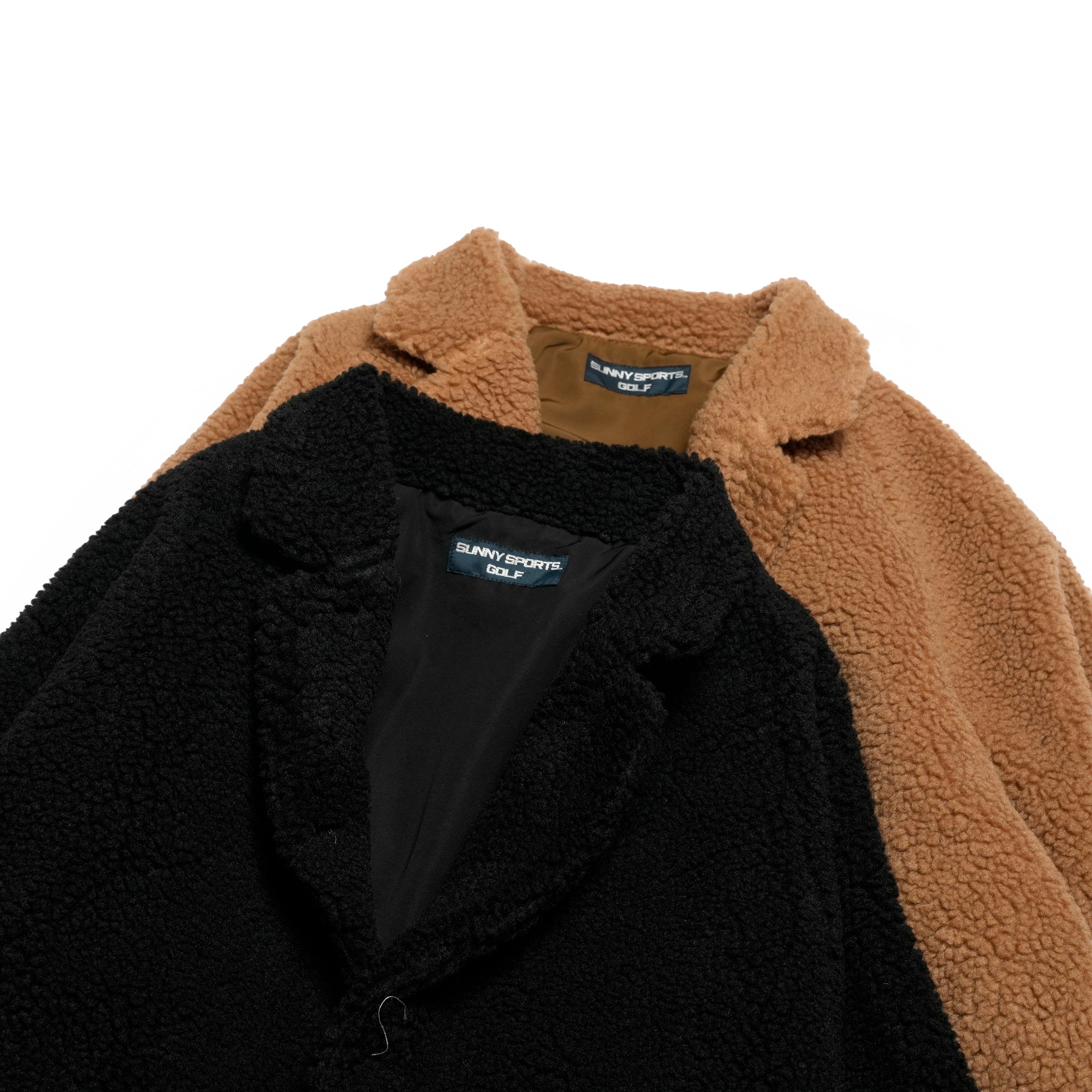 notch collar 2B raglan jacket | Color_Black Boa Fleece | No_sn25f006_black boa fleece【SUNNY SPORTS_サニースポーツ】