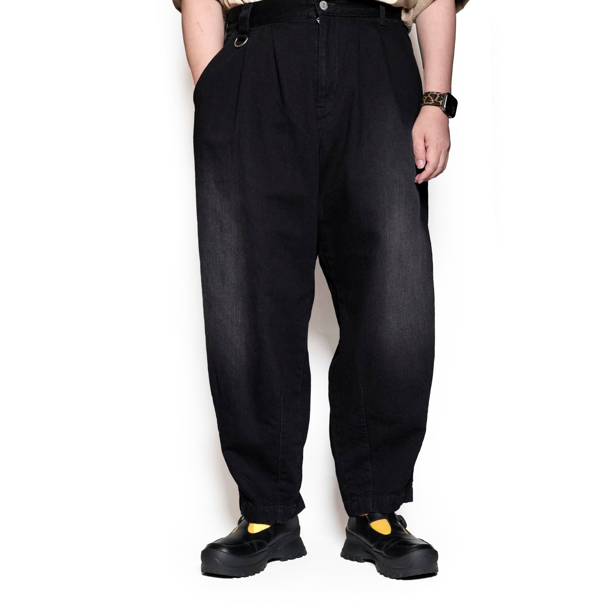 VGW Type-2 wide denim pants | Black | VIRGOwearworks