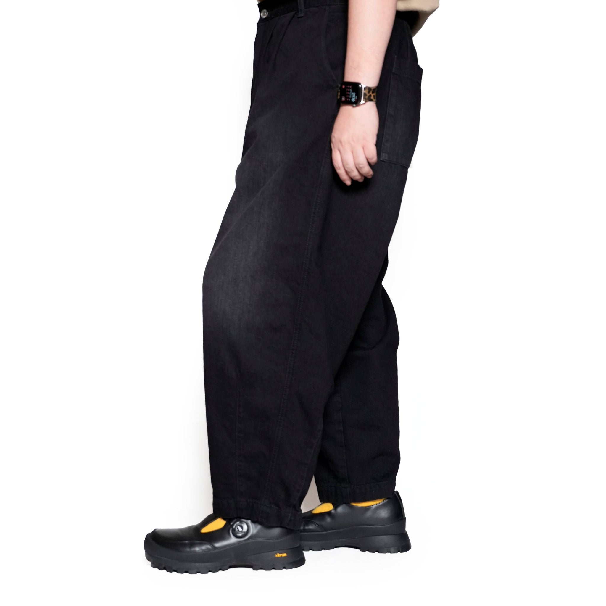 VGW Type-2 wide denim pants | Black | VIRGOwearworks