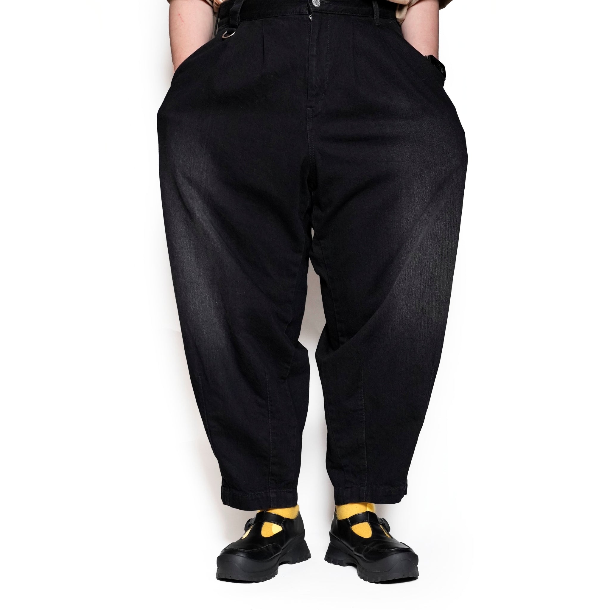 VGW Type-2 wide denim pants | Black | VIRGOwearworks