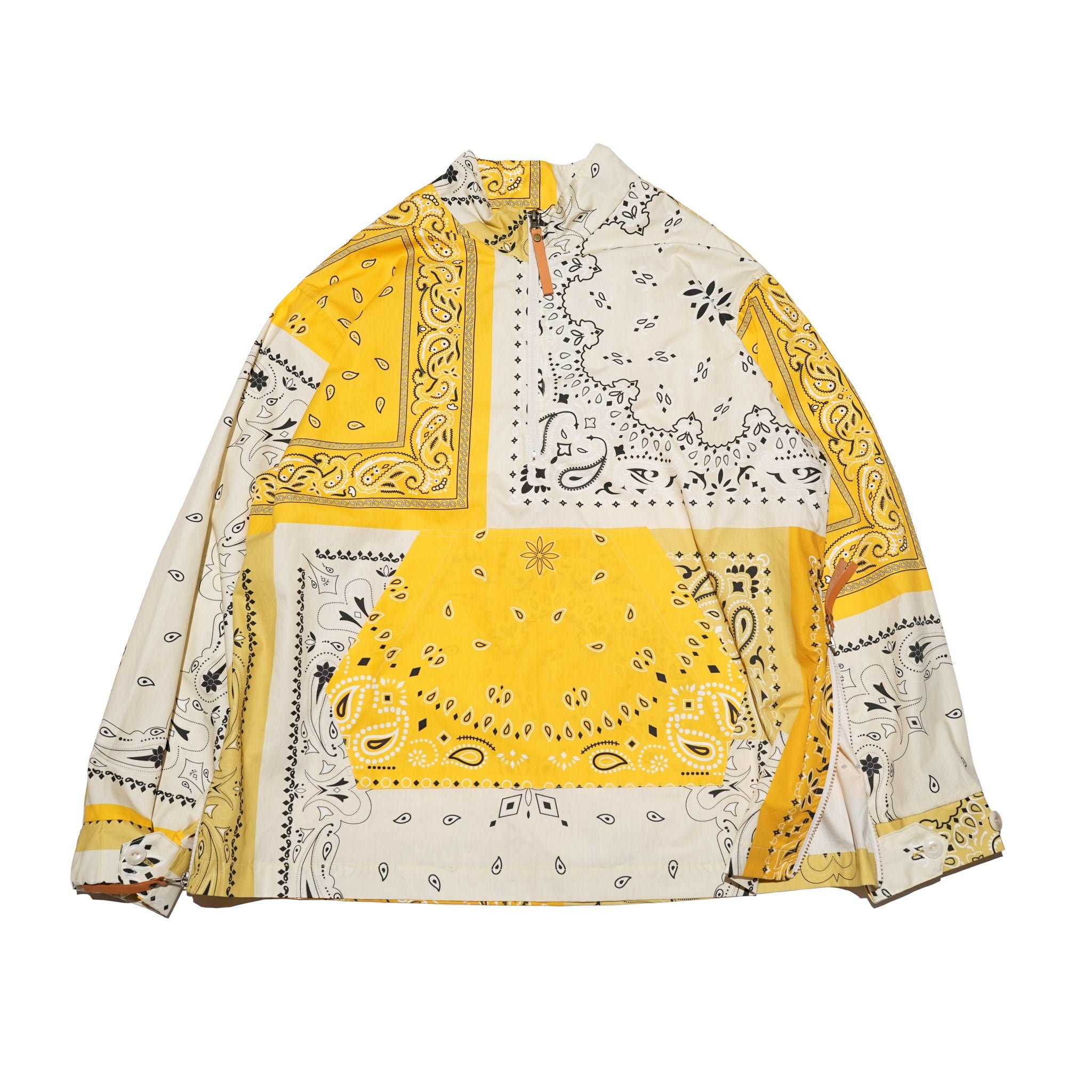 G41203_MT.YE | YELLOW BANDANA HALF-ZIP PULLOVER-MT.YE | Color:Yellow【GORT_ゴート】