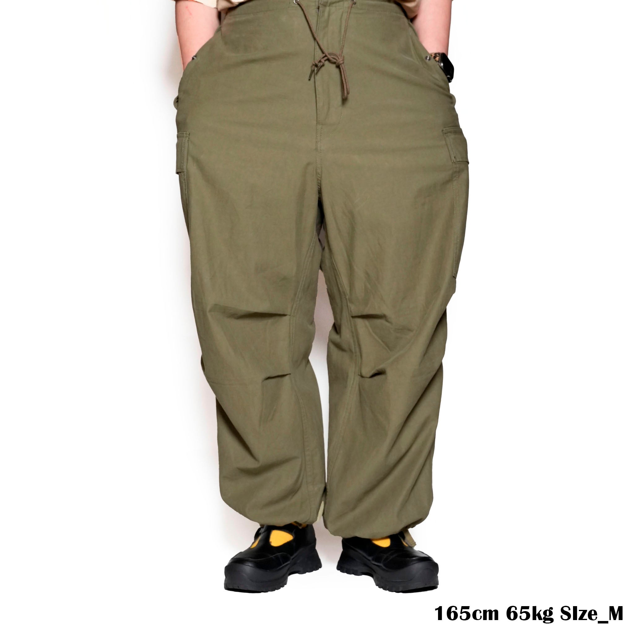 AM-2455001_Khaki | Back Satin Cargo Pants | Color:Khaki【ARMY TWILL_アーミーツイル】