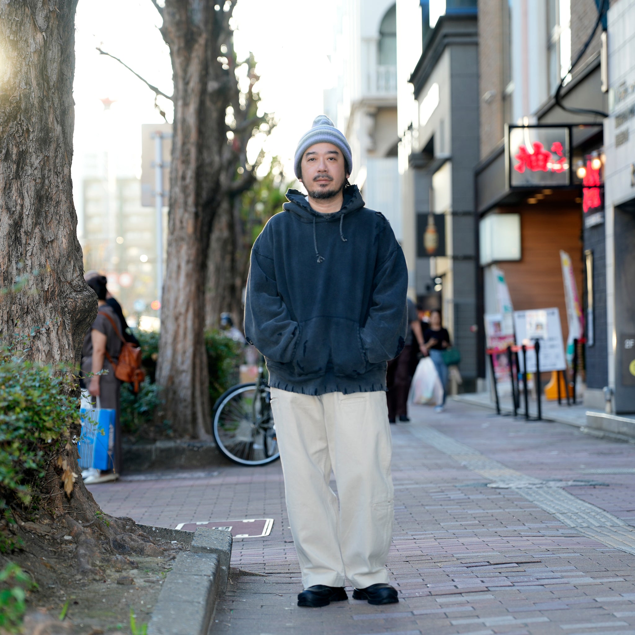 Distressed Sweat Parka | Color_Black | No_lot : 25#07-3030-0_black【MINAMI ANDERSON_ミナミアンダーソン】