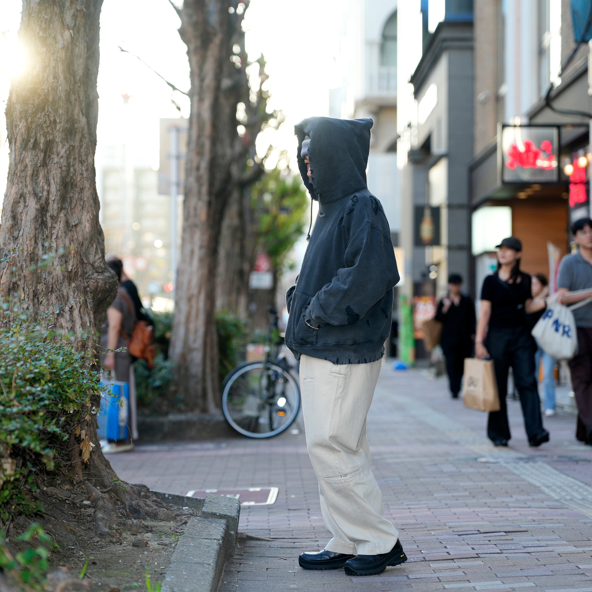 Distressed Sweat Parka | Color_Black | No_lot : 25#07-3030-0_black【MINAMI ANDERSON_ミナミアンダーソン】